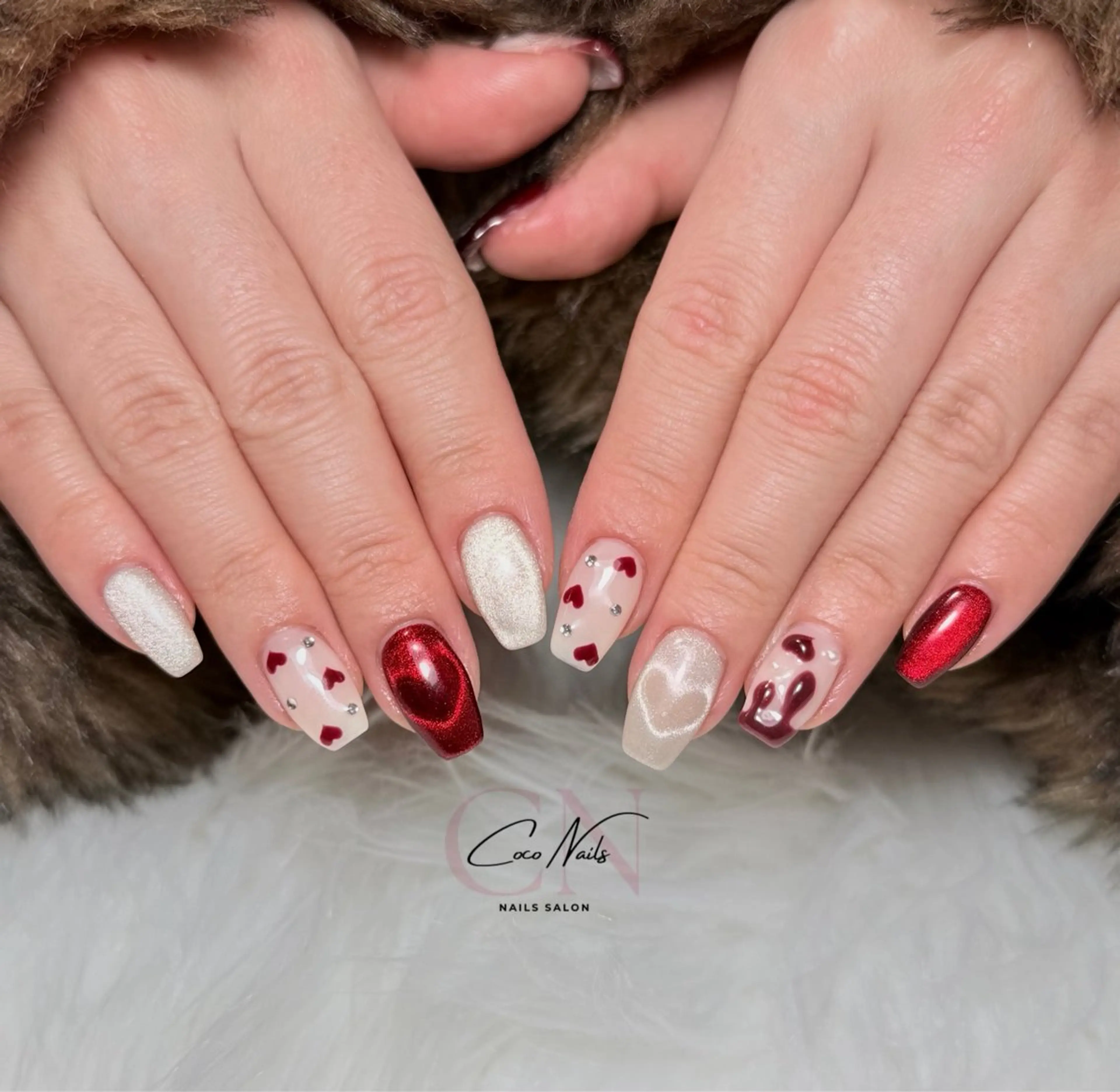 ネイル アートネイル フレンチネイル ジェルネイル 韓国ネイル ミラーネイル 波 なみのネイルデザイン