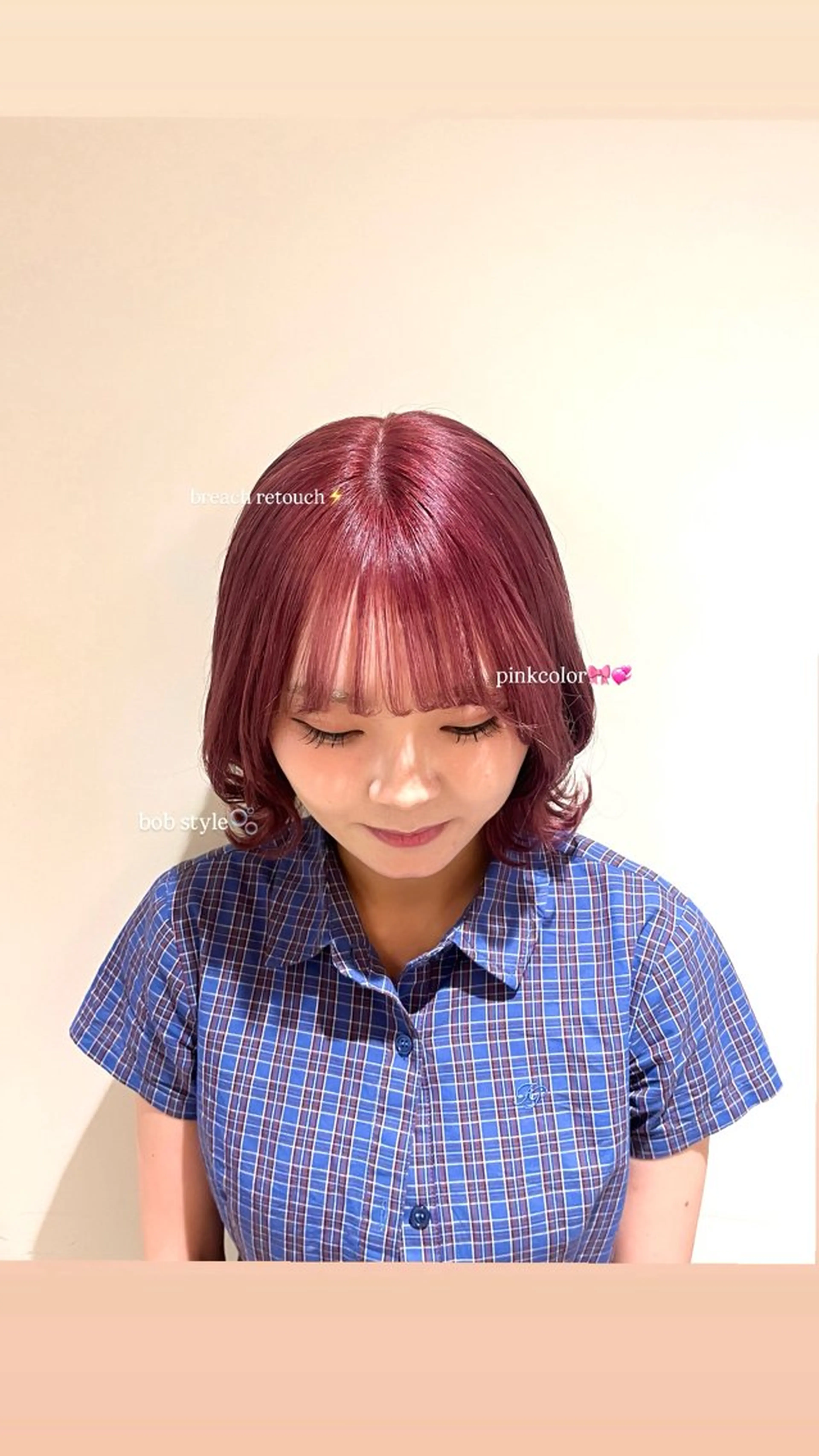 ショート カラー ボブ くびれヘア 韓国風ヘア ふるやま あいか🎀のヘアスタイル