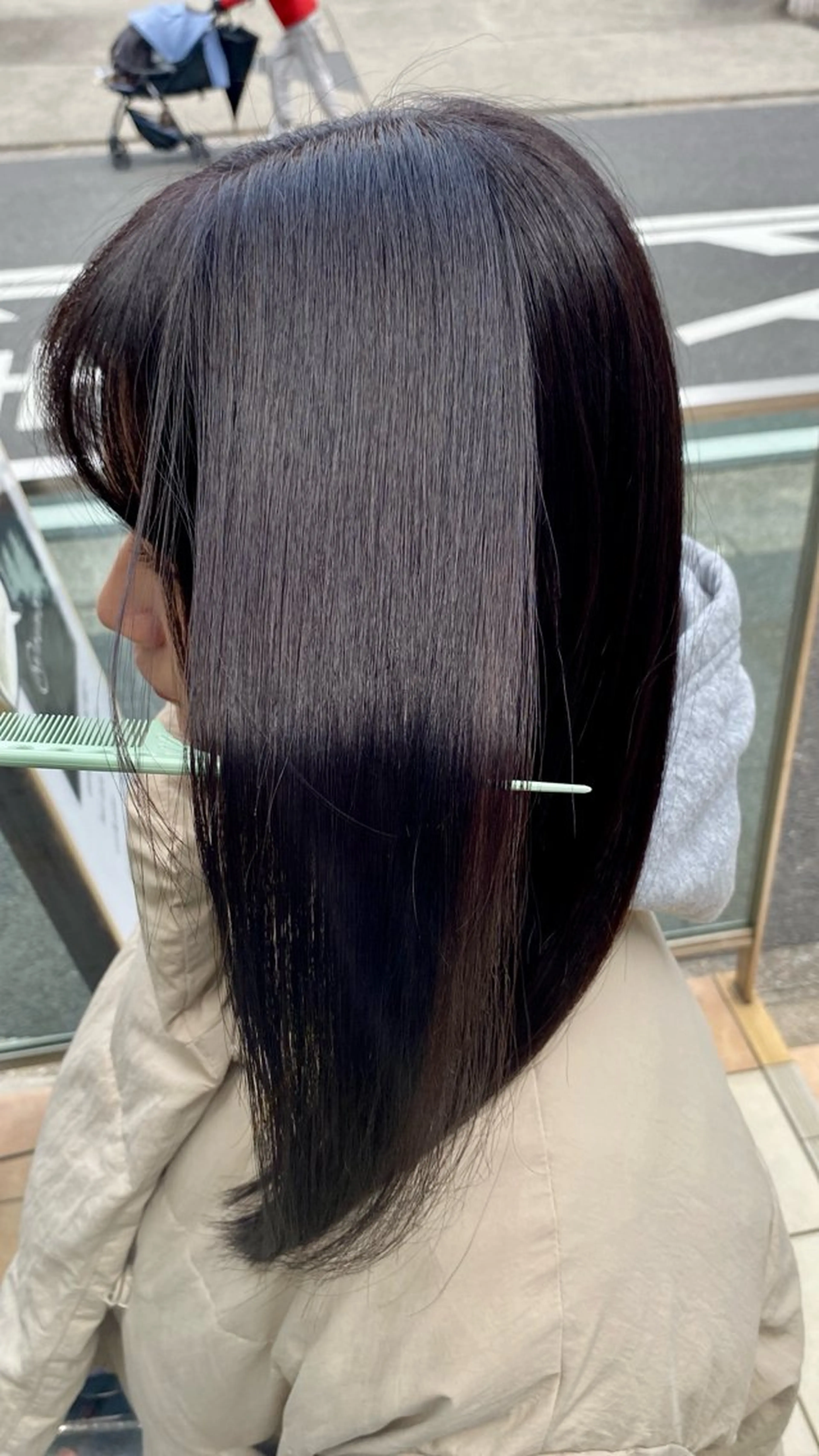 セミロング カラー パープルカラー カット ヘアカラー 縮毛矯正 トリートメント 🎨まちだ💠 髪質改善N°ricoのヘアスタイル