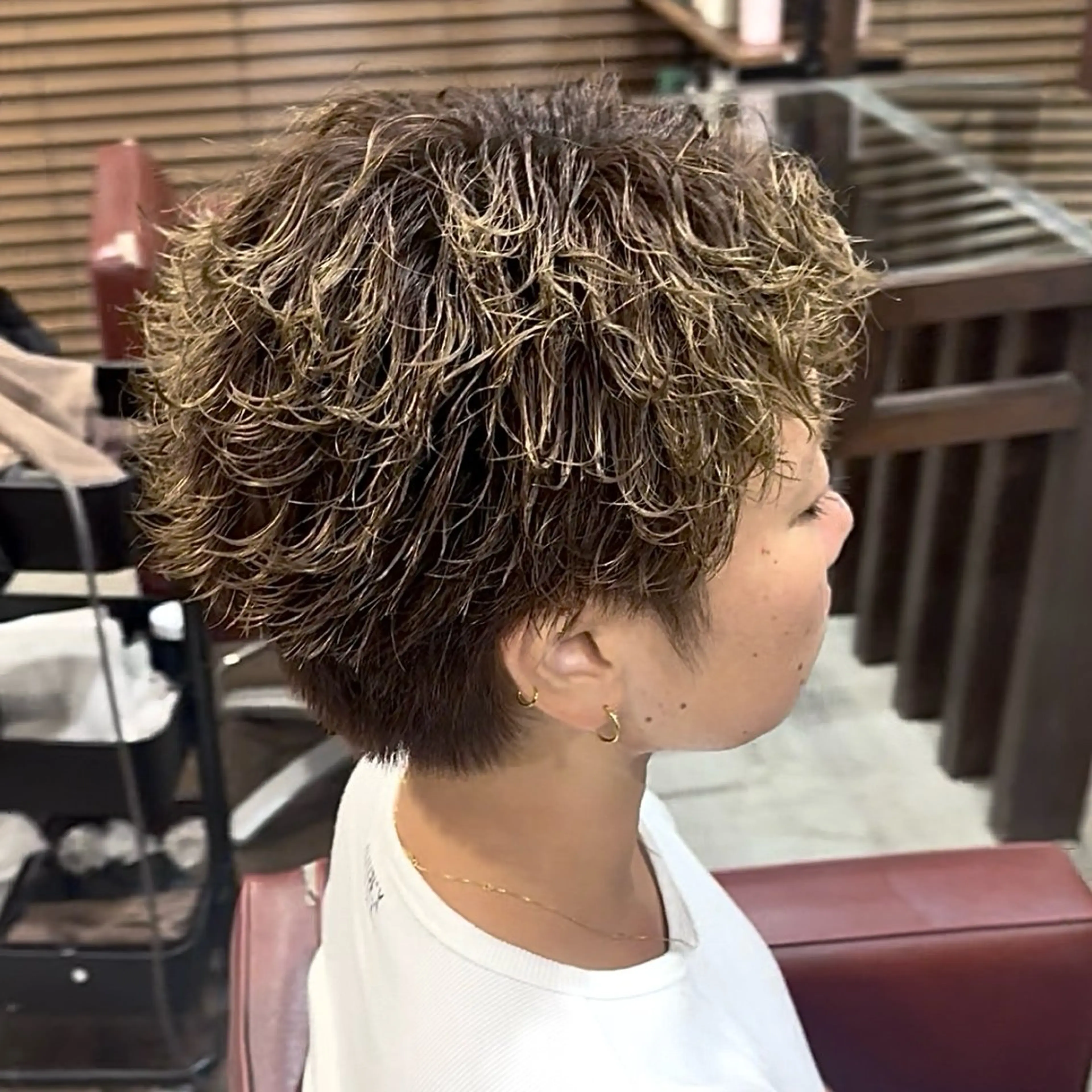パーマ メンズ メンズブリーチ 波巻きパーマ カット パーマ メンズ特化|パーマ| RYUのヘアスタイル