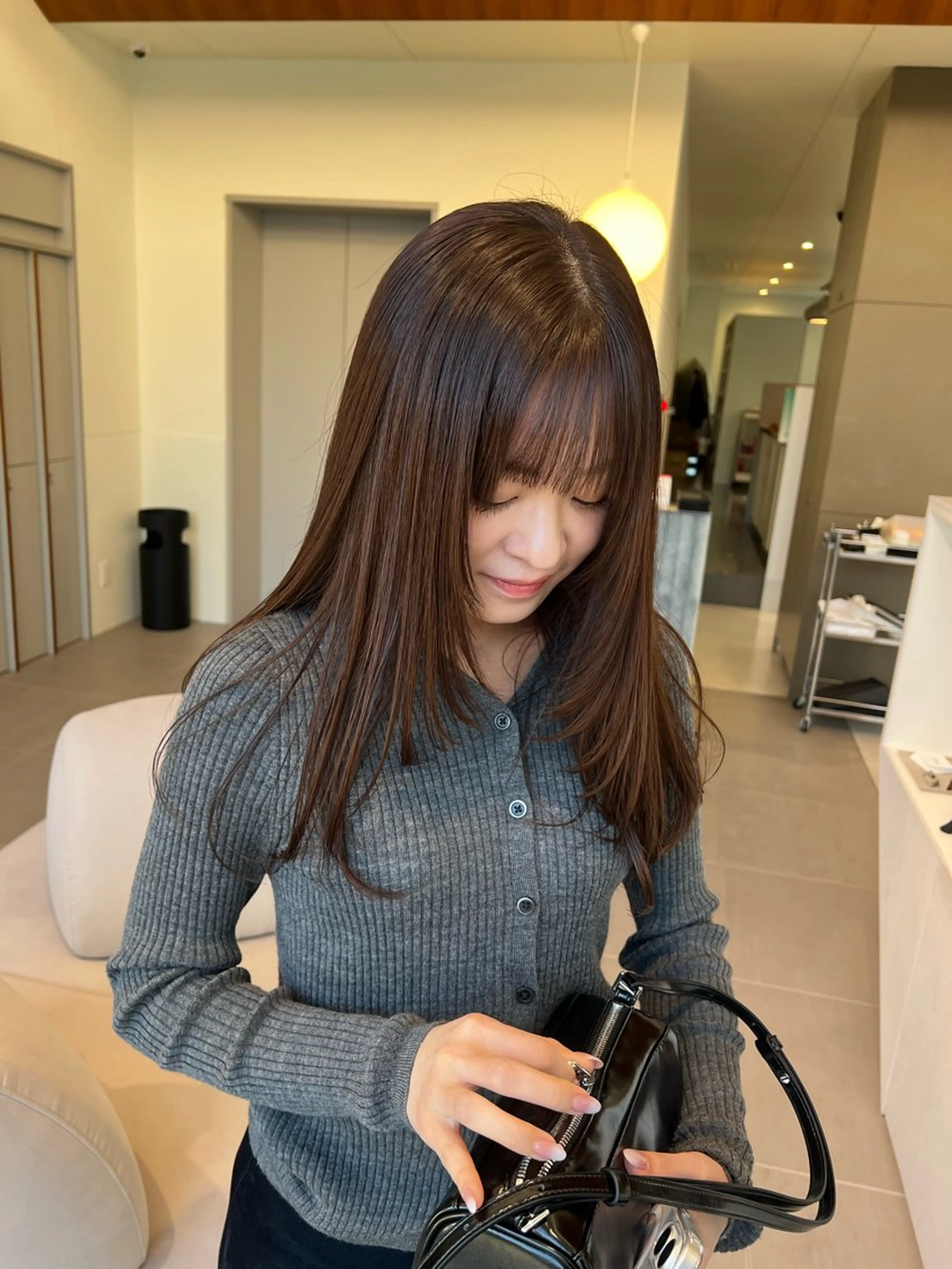 セミロング LORENAO所属・ブリーチなしカラー♡ rinaのヘアスタイル