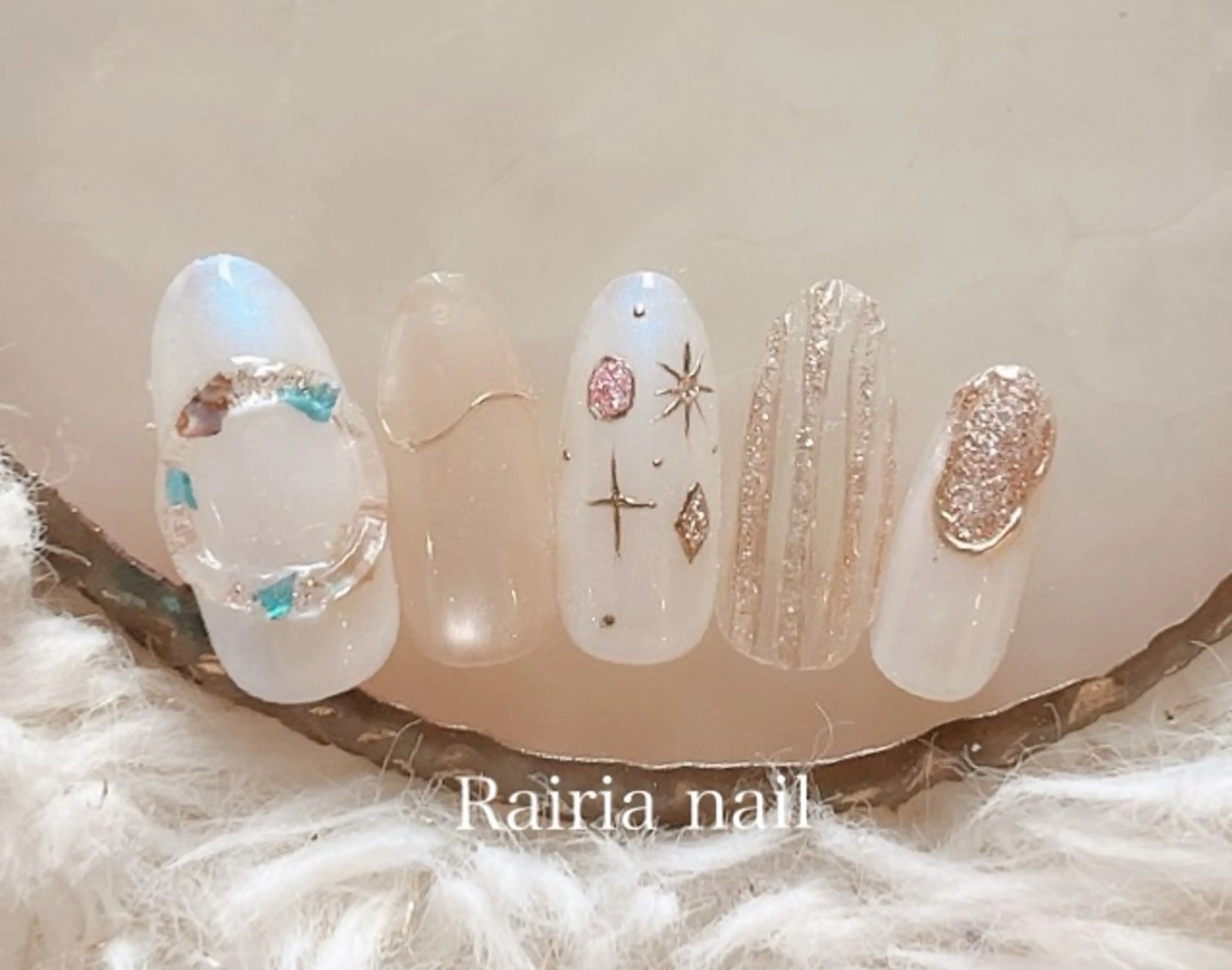 ネイル アートネイル ジェルネイル 持ち込み ニュアンスネイル パラジェル Rairia nail本八幡店のネイルデザイン