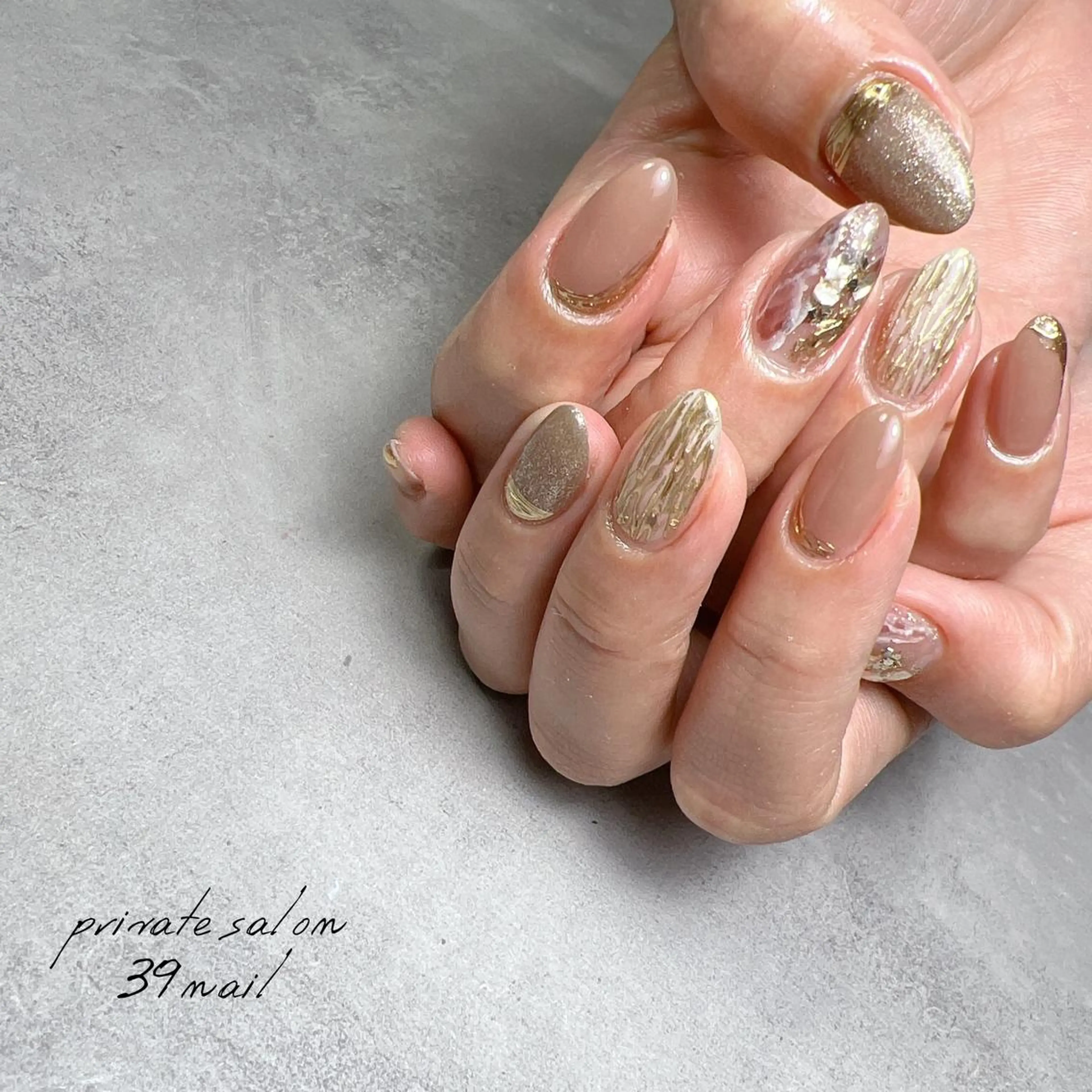 ミディアム ネイル ハンドネイル 京橋 【39nail】のネイルデザイン