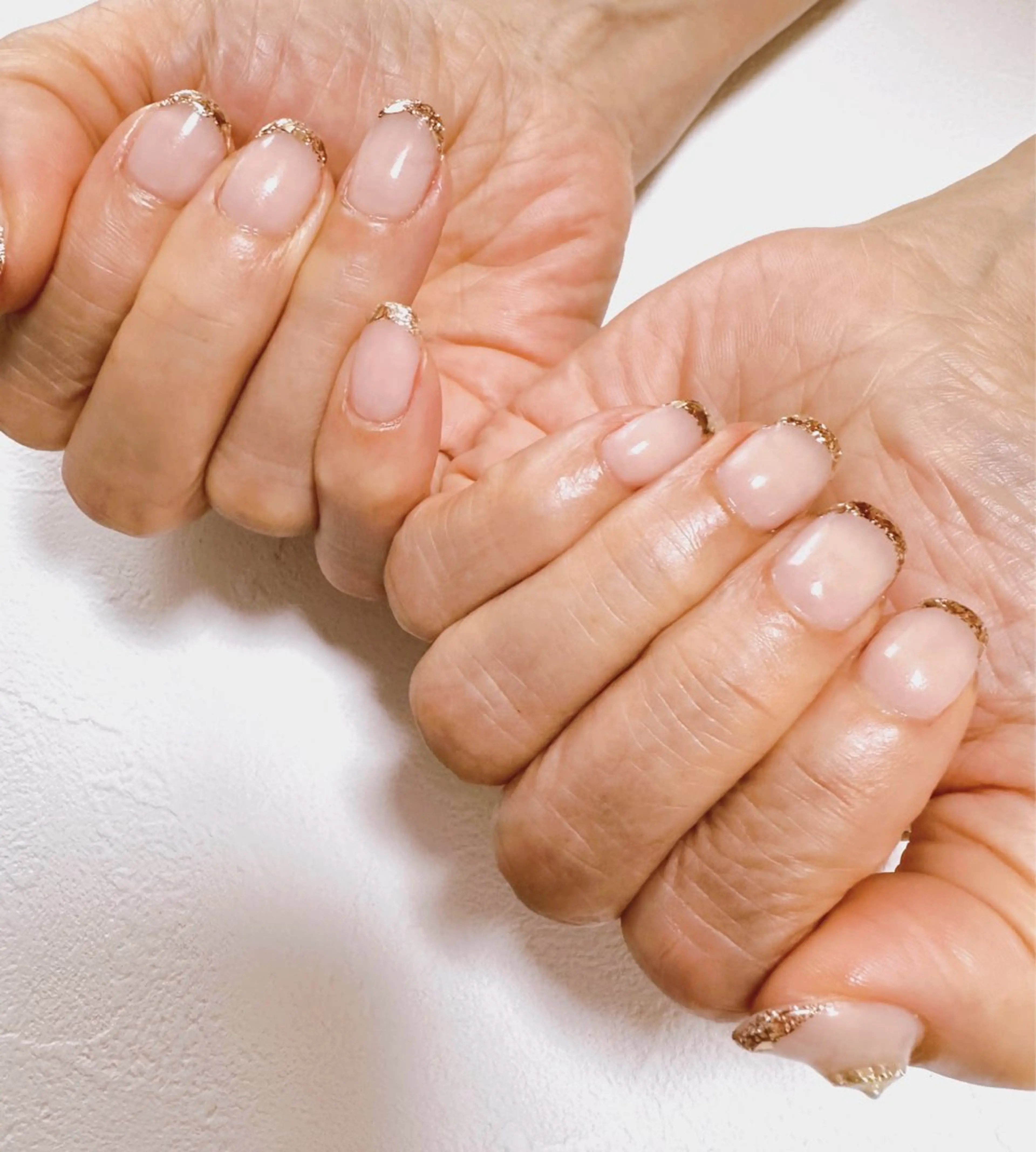 ネイル フレンチネイル ガラスフレンチ nail salon Linoのネイルデザイン