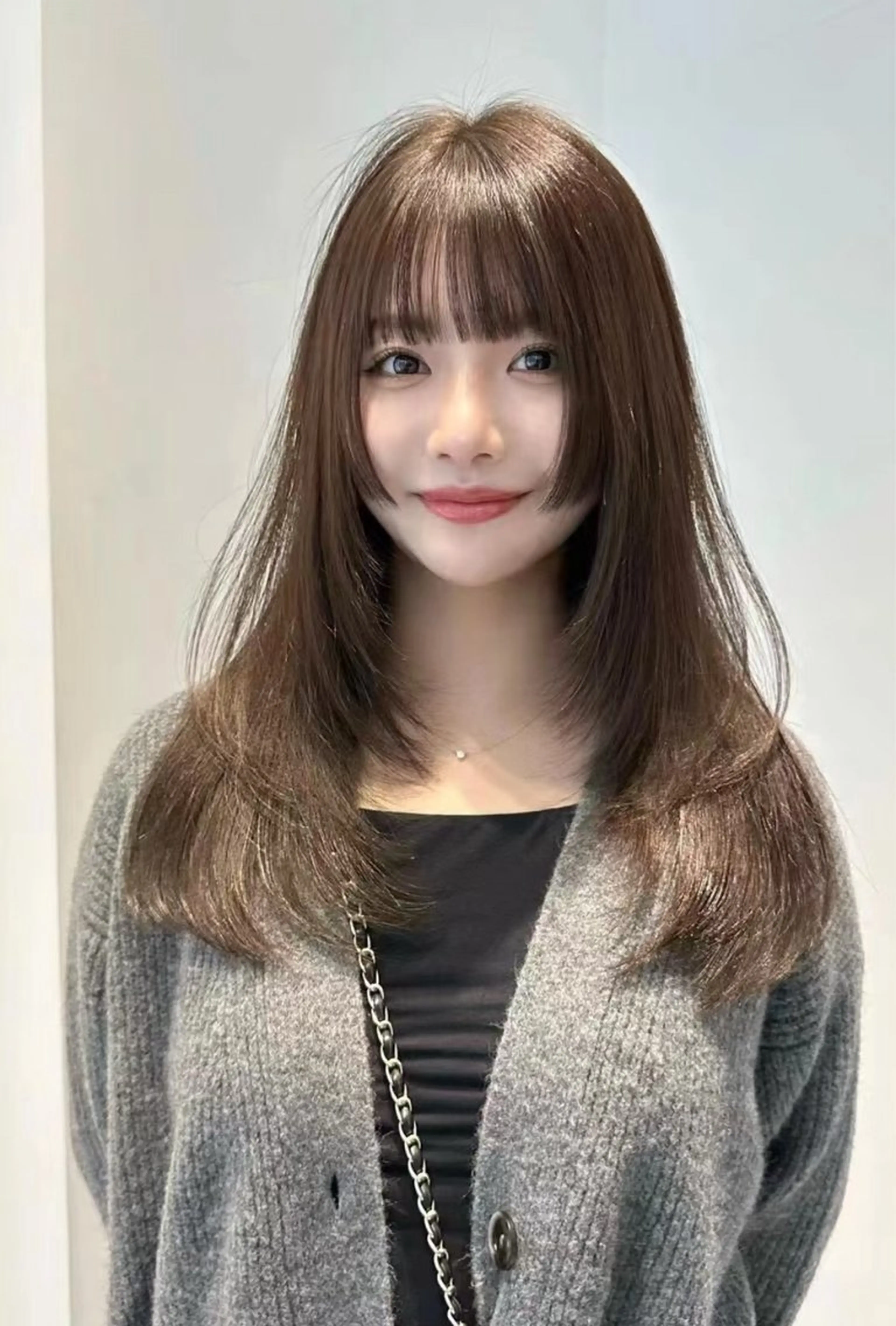 ロング カラー ブリーチ ブリーチなしカラー 髪質改善 韓国風ヘア レイヤーカット カット ヘアカラー トリートメント ヘアセット ARMONY表参道店所属・韓国風レイヤーカラー ライムのヘアスタイル