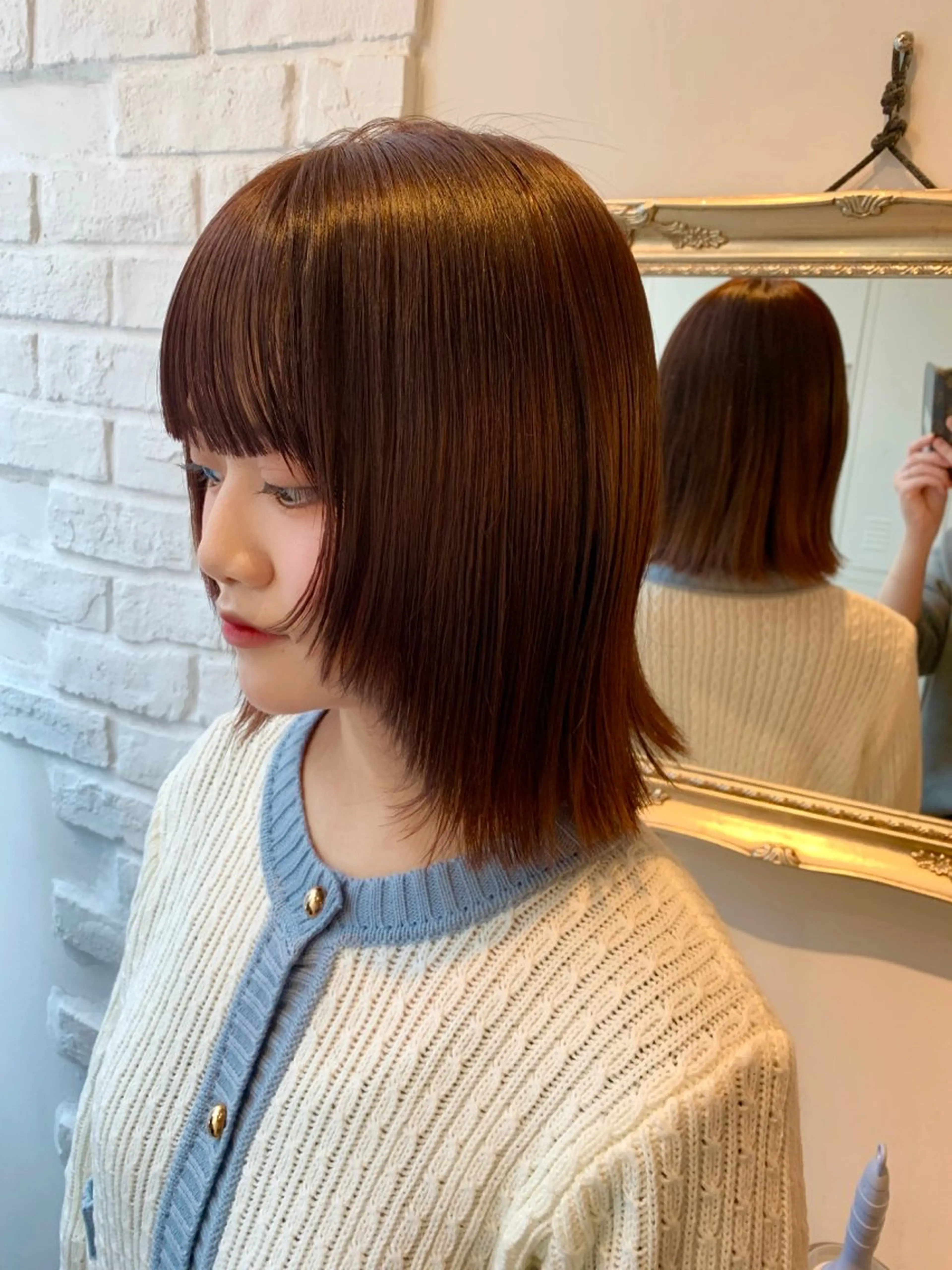 ミディアム カット ヘアカラー LITTLE _KATOのヘアスタイル