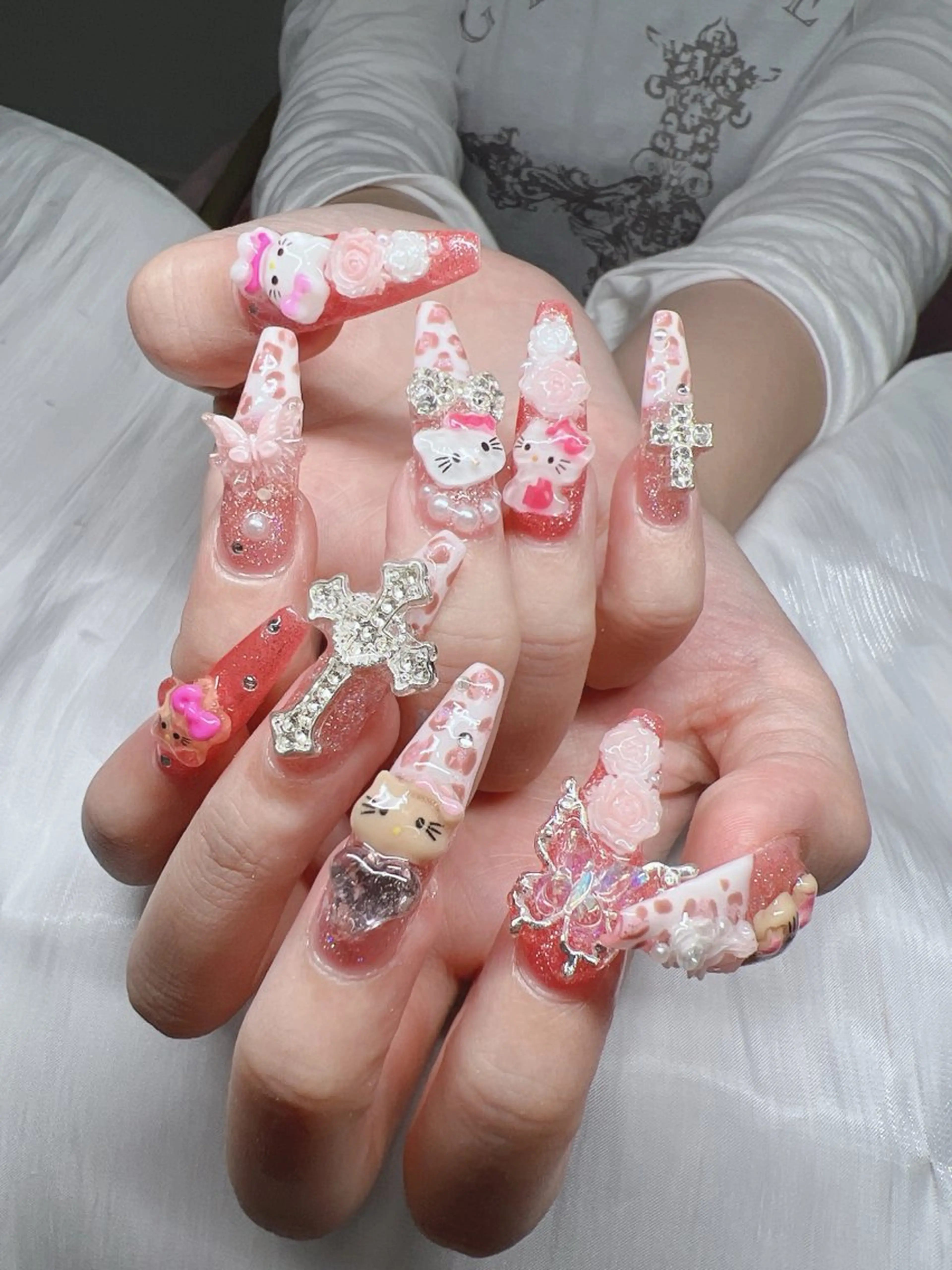 ネイル 長さ出し グラデーション キラキラネイル マグネットネイル ニュアンスネイル ハンドネイル Lee Nails チップ長さだし専門店のネイルデザイン