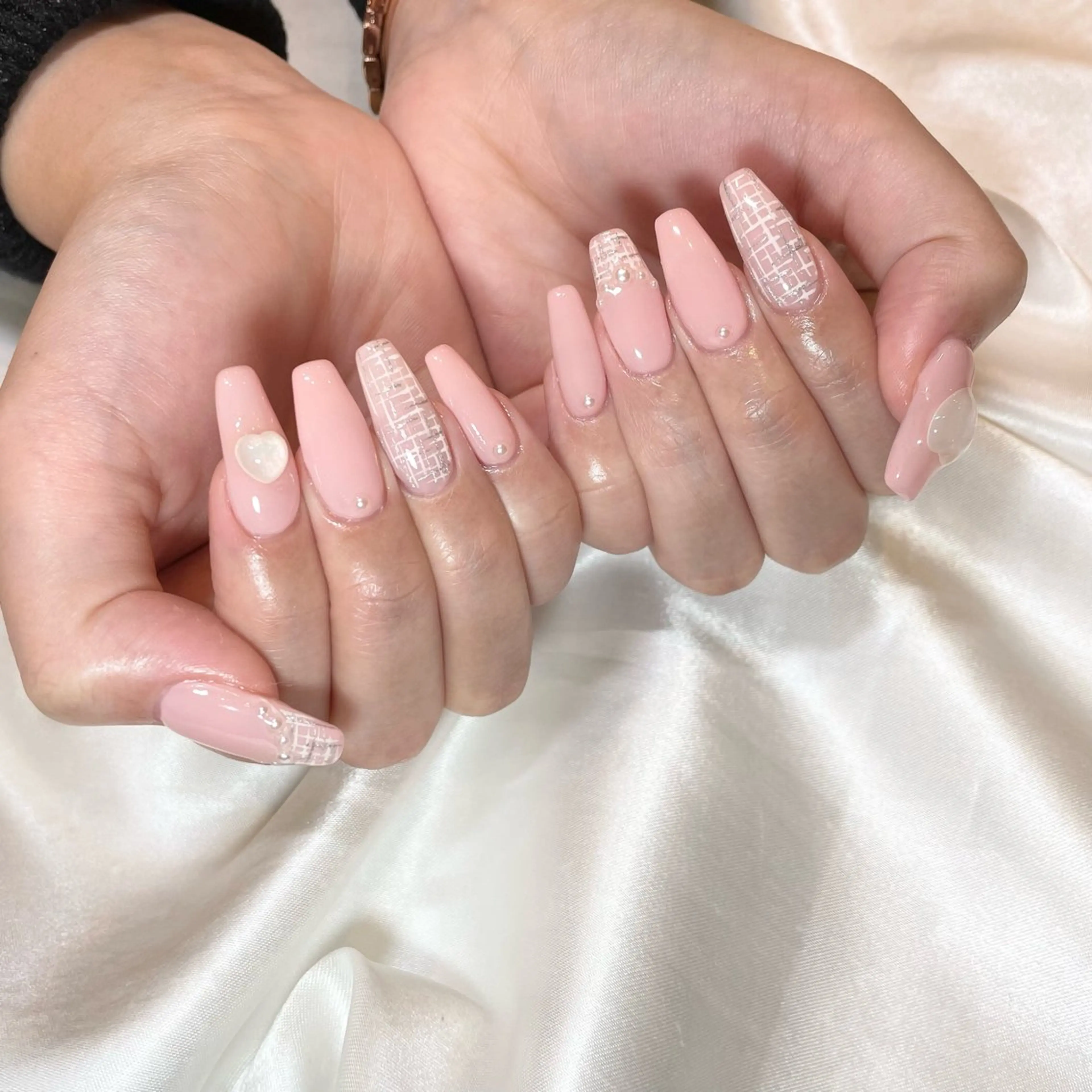 ネイル ツイードネイル 冬ネイル ハンドネイル ui nailのネイルデザイン