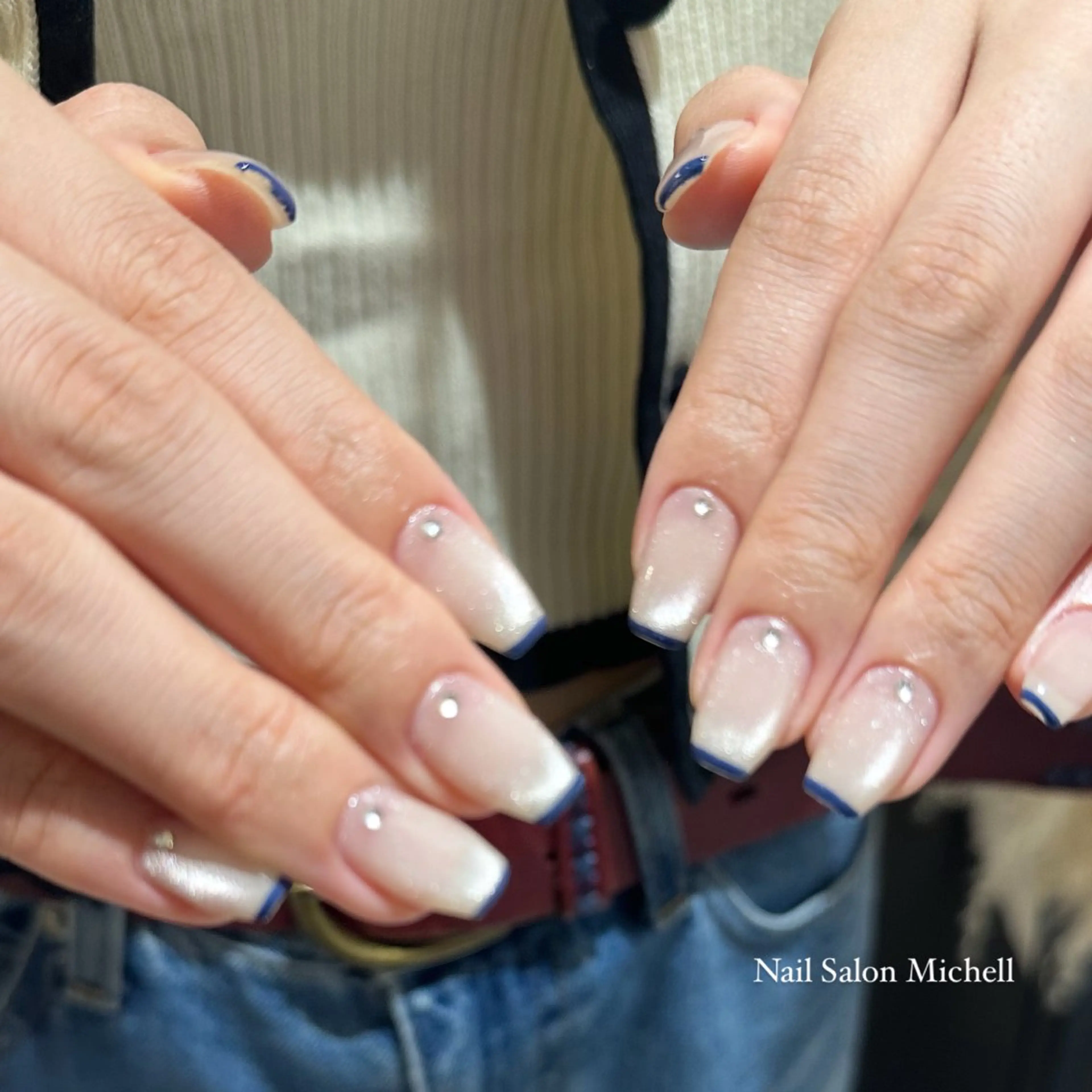 ネイル フレンチネイル ジェルネイル マグネットネイル nail salon Michell所属・nailsalon Michellのネイルデザイン