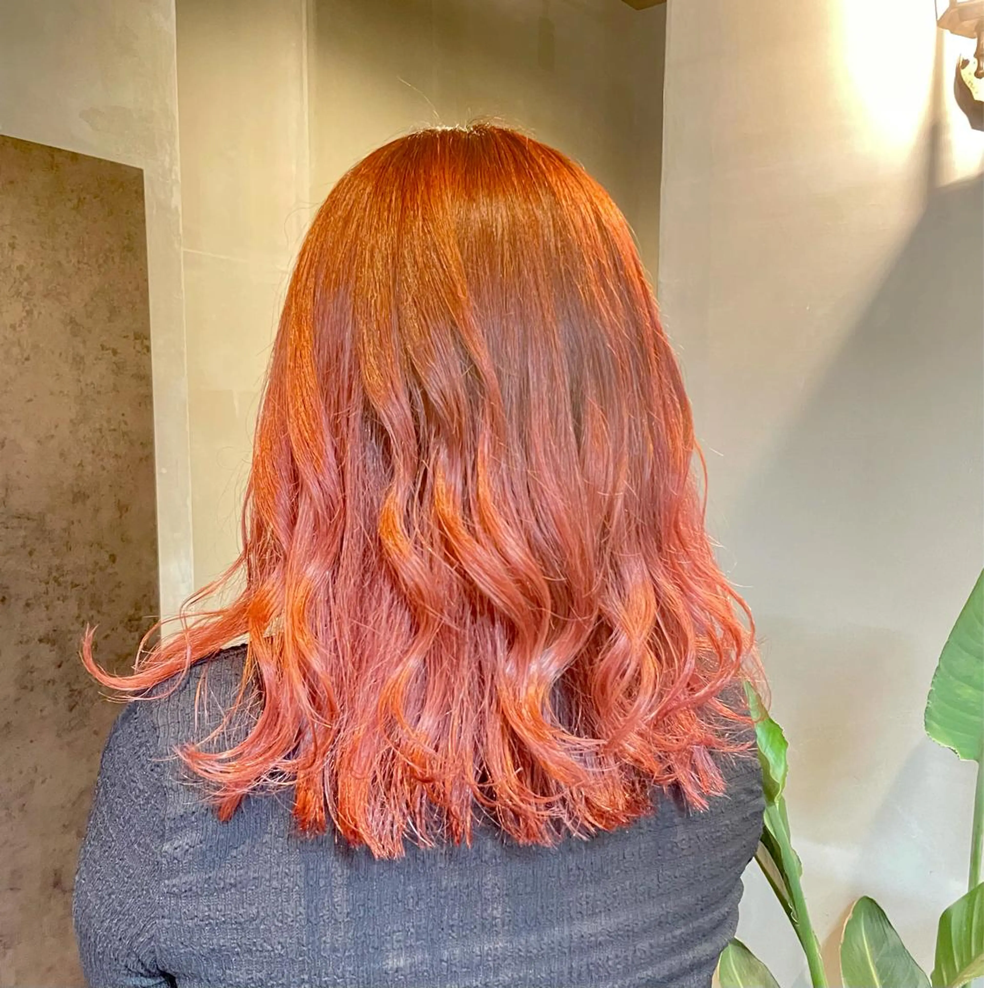 ミディアム カラー パーマ イルミナカラー ピンクカラー Men's hair salon First 中百舌鳥店所属・First なかもず 店 YUKIのヘアスタイル