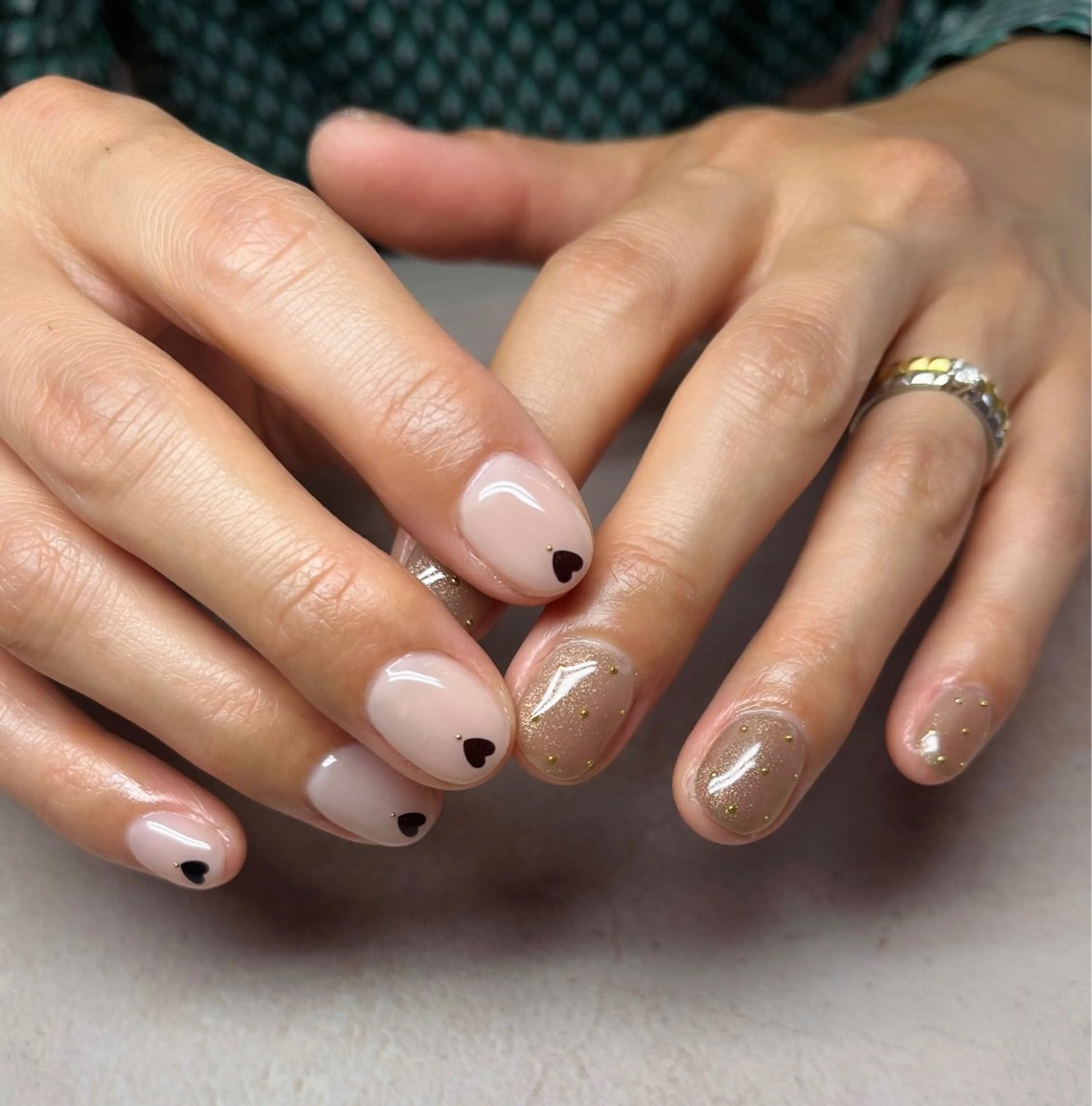 ネイル ハート ハンドネイル HazeGrass NAILのネイルデザイン