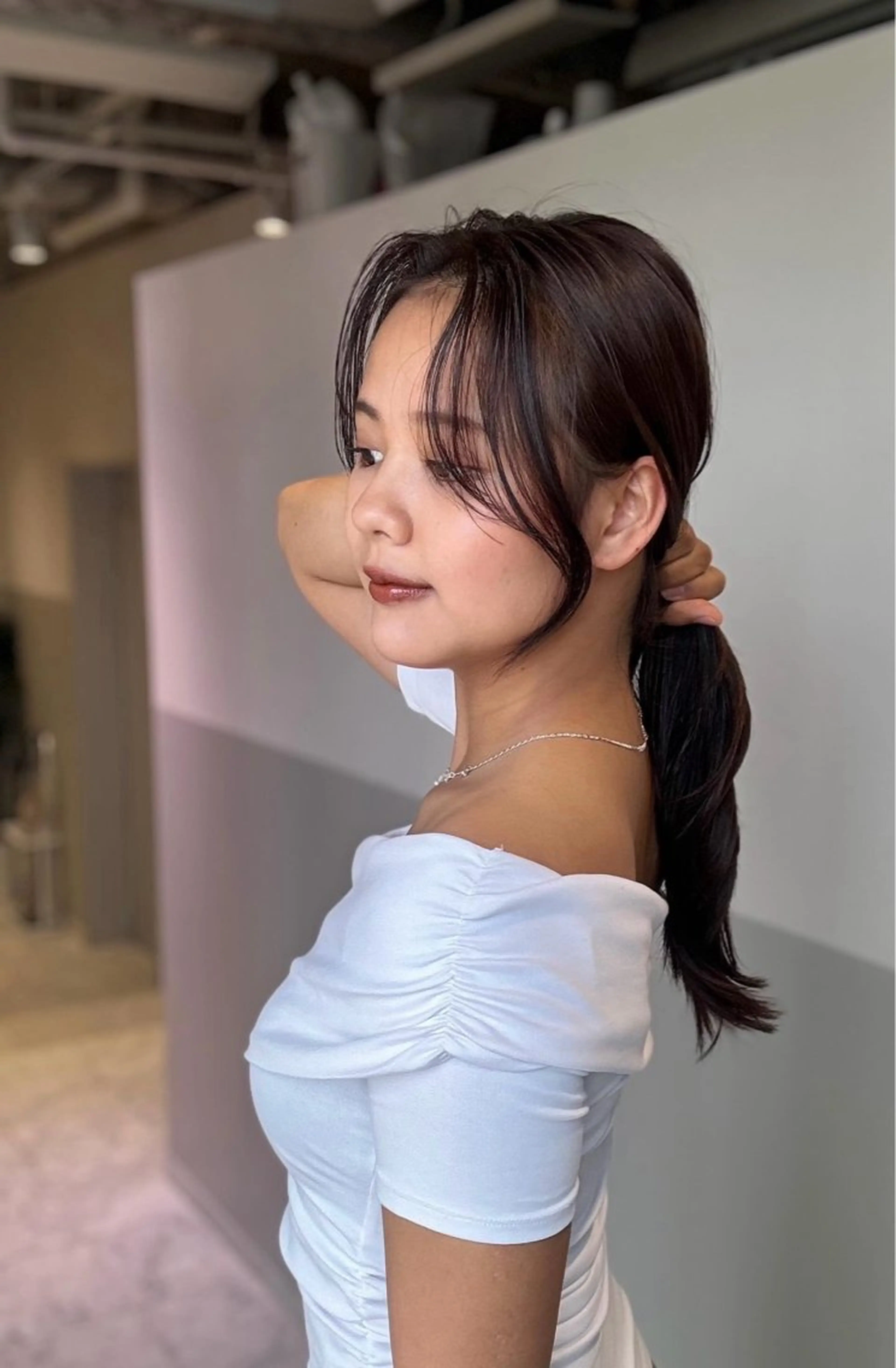 ロング カラー カット ヘアカラー 顔まわりの神様 藤嶋秀幸のヘアスタイル