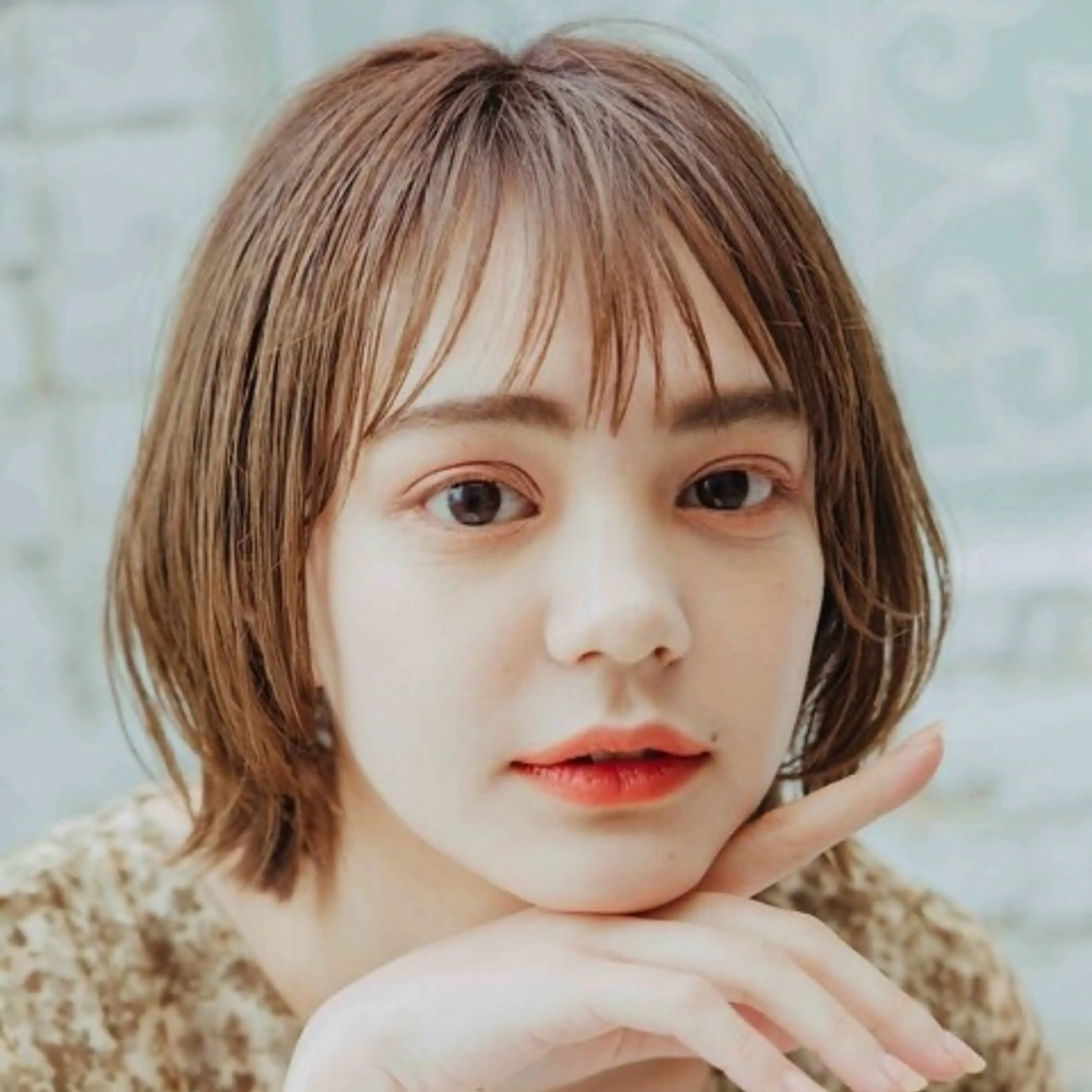 ミディアム カラー 似合わせショート/ ハイライト/我如古のヘアスタイル