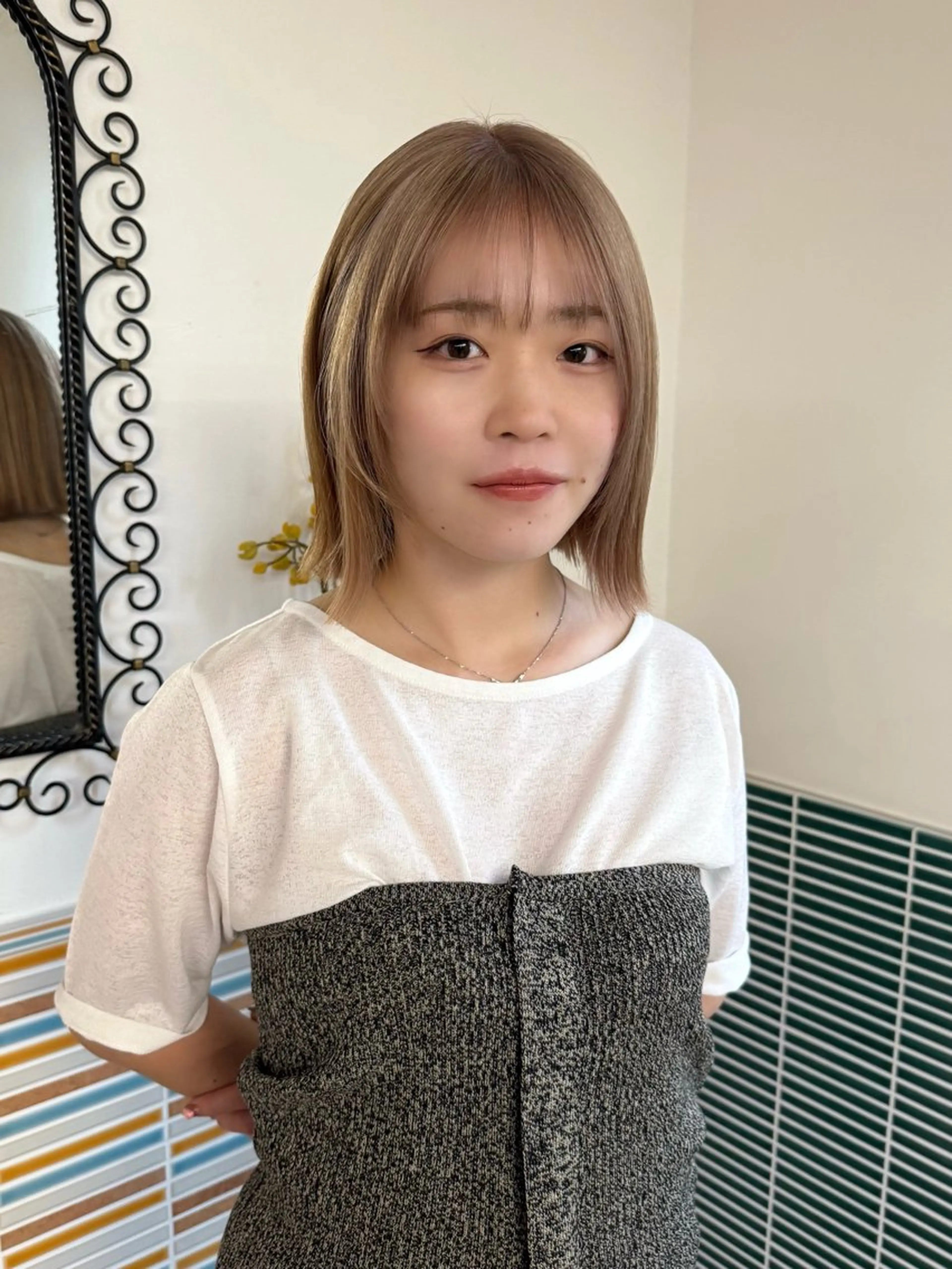 ショート カラー ヘアアレンジ カット ヘアカラー ハイトーン mamiのヘアスタイル