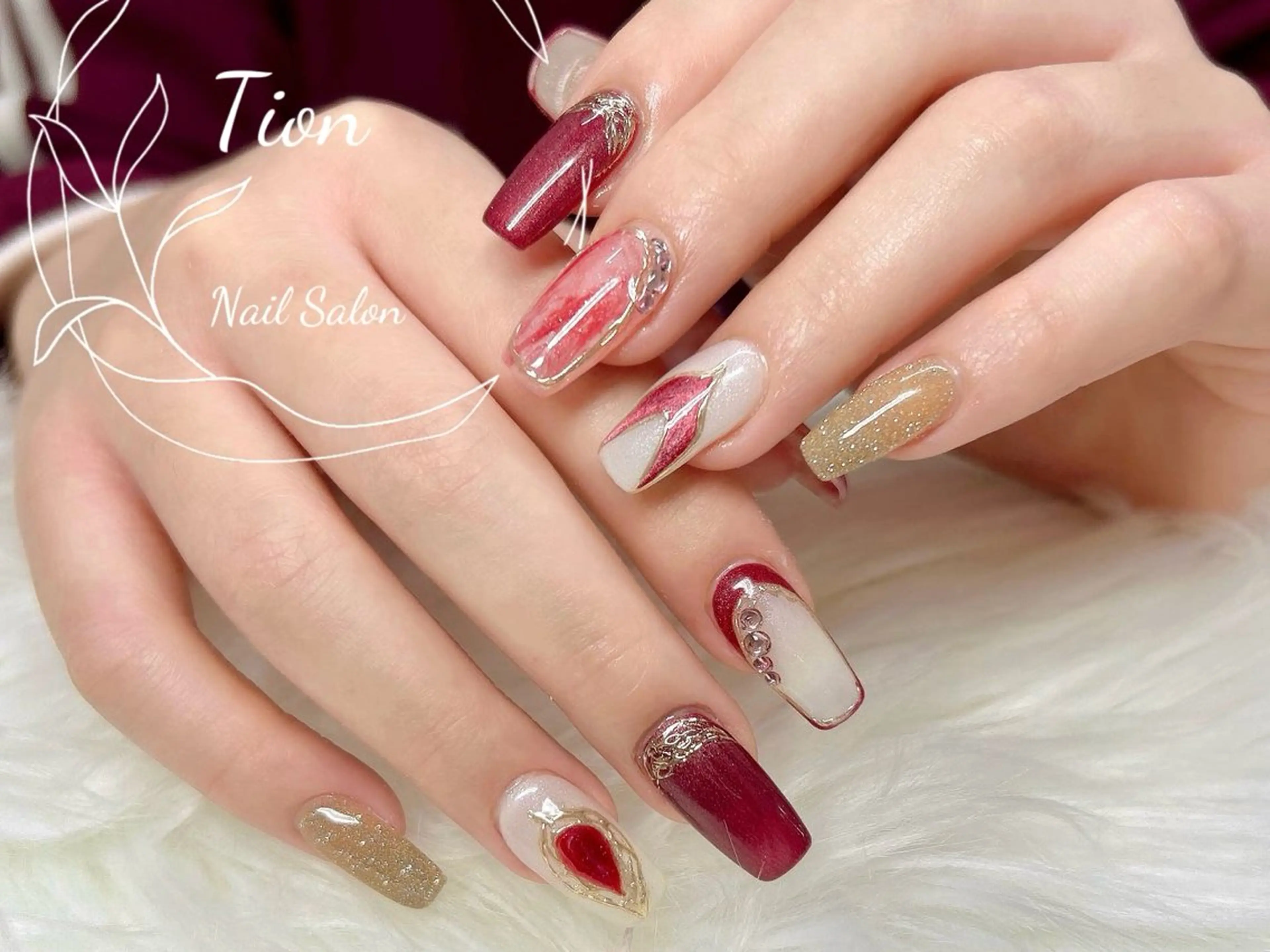 ネイル チークネイル 長さ出し フットネイル フレンチネイル ジェルネイル Nailsalon Tion武蔵小杉店のネイルデザイン