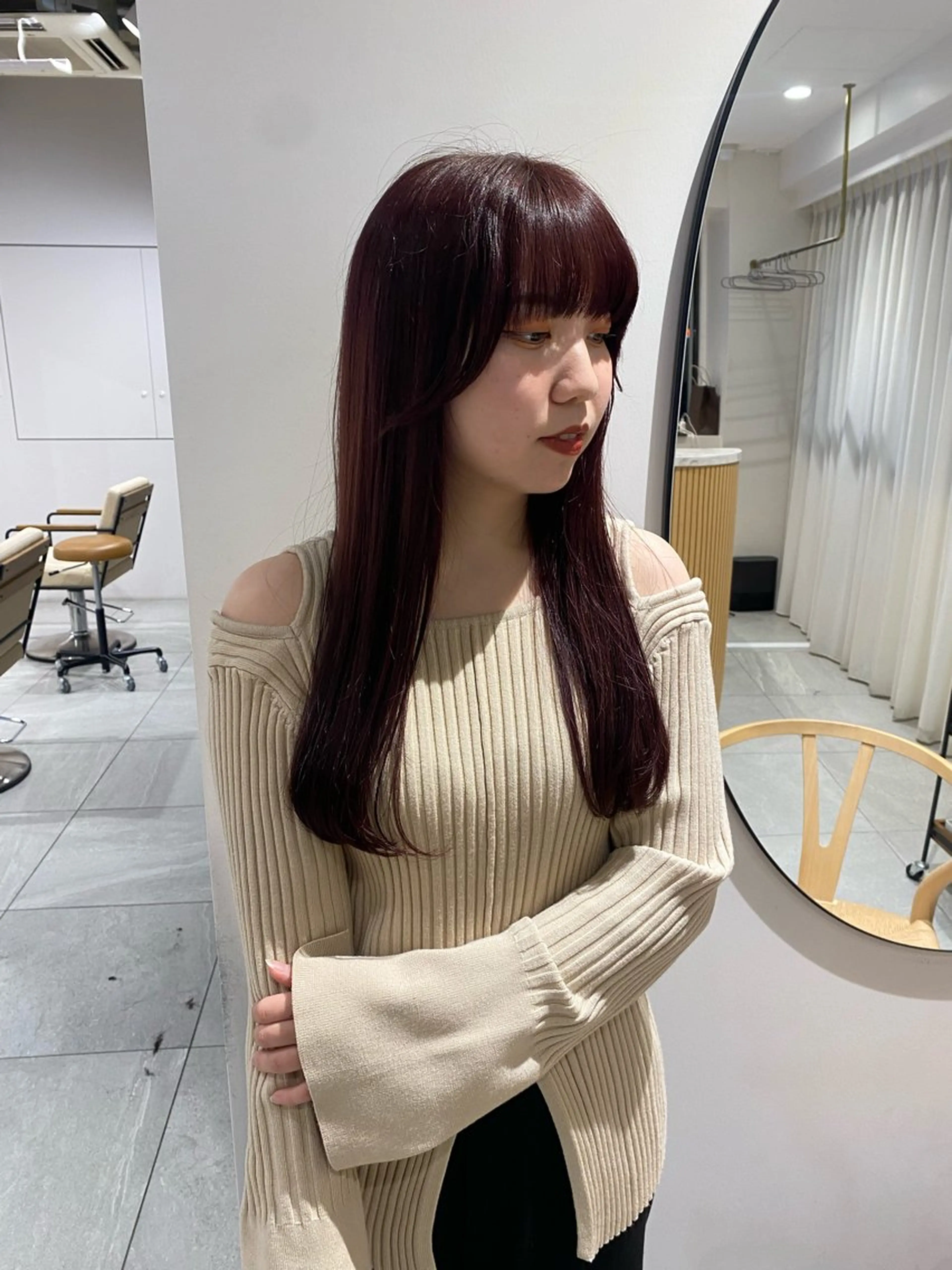 ロング カラー knock所属・knock　國友 華乃のヘアスタイル