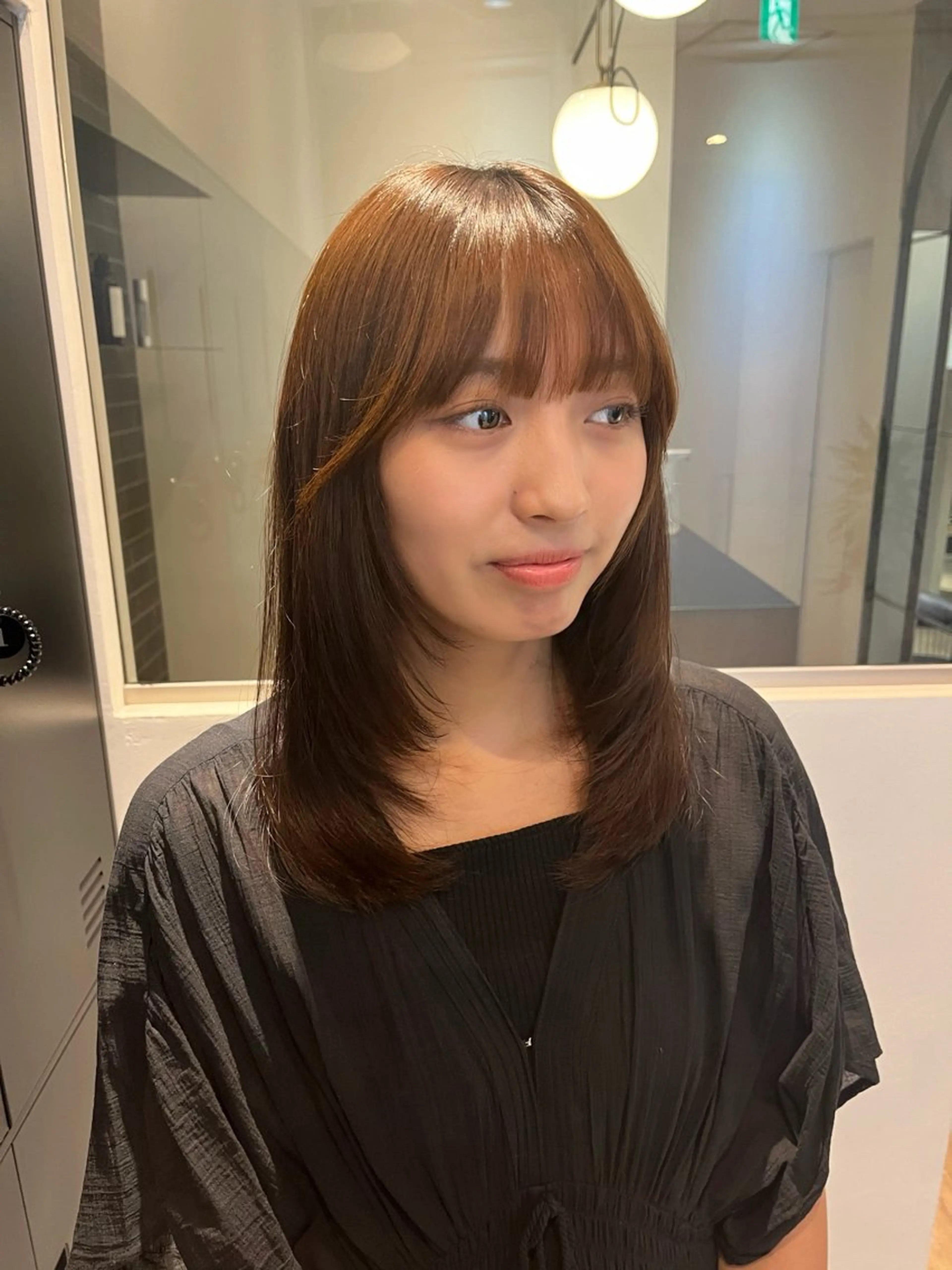 セミロング カット 森山 葵 ショート×メンズのヘアスタイル