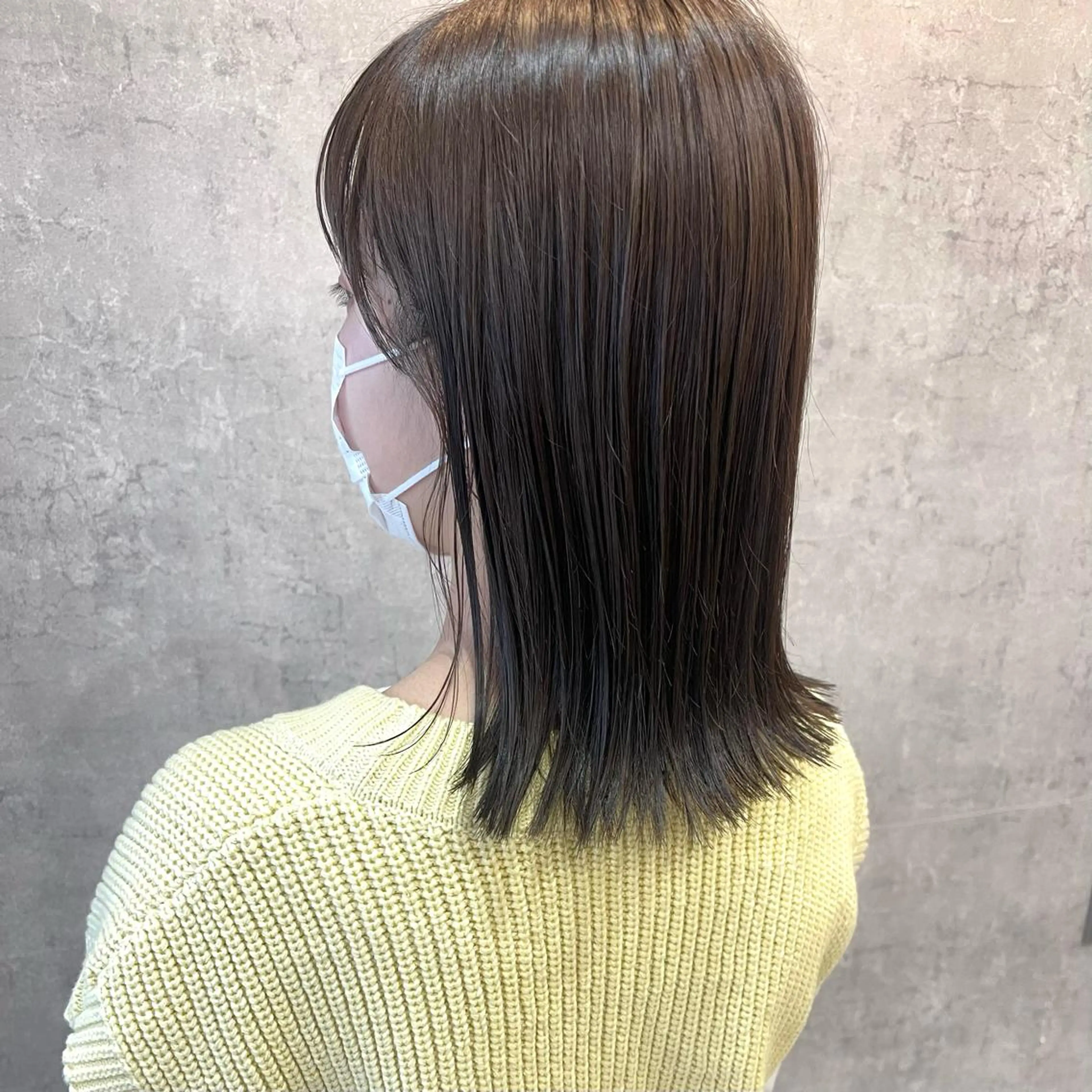 セミロング カラー ヘアアレンジ アッシュ オリーブカラー カット ヘアカラー トリートメント merci.所属・🌻まさの あいり🌻のヘアスタイル