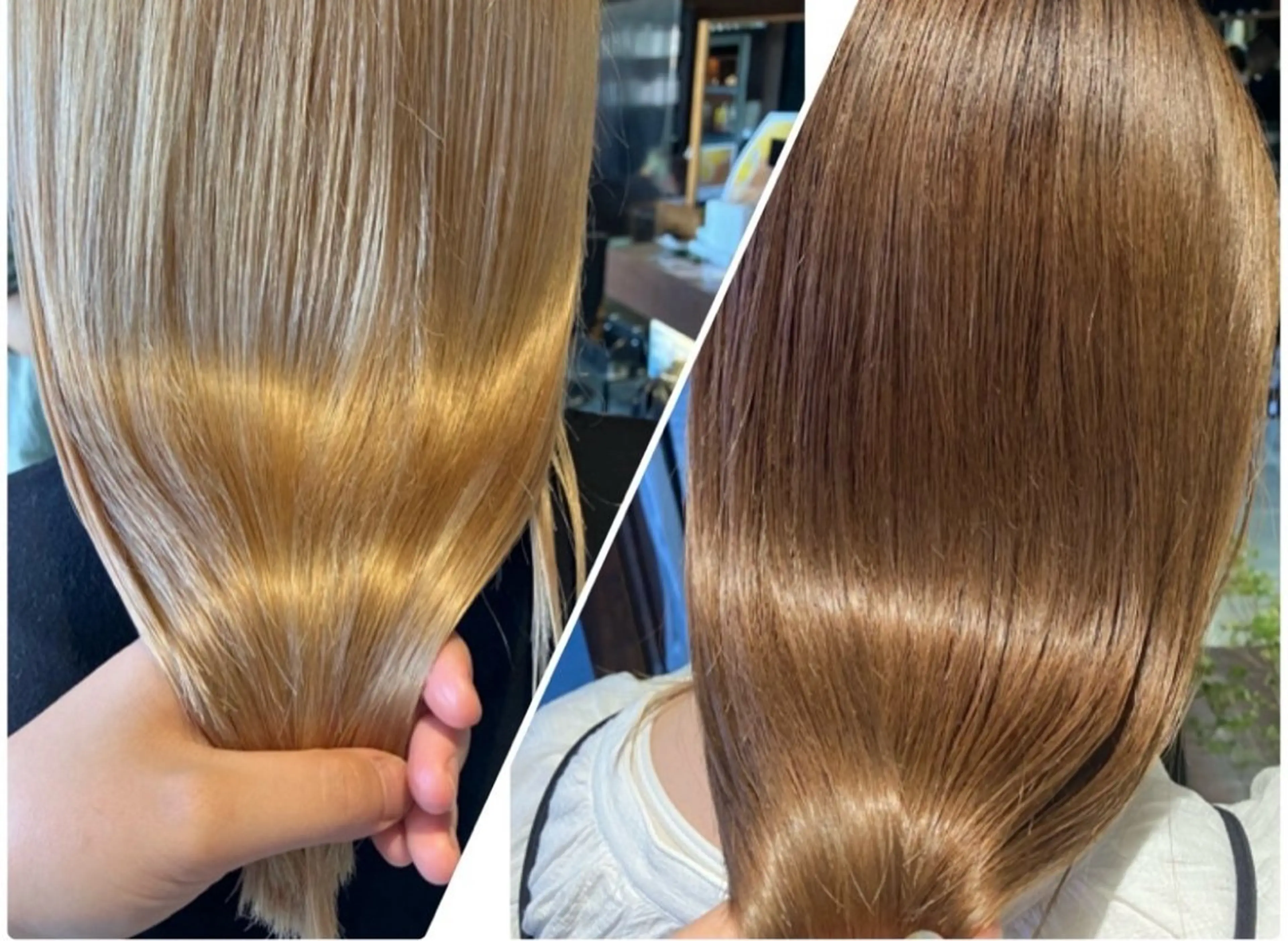 🍑**「ダメージ気にせず垢抜け✨ 【髪質改善】ノンブリーチ艶カラー×水素うるトリ」**の写真