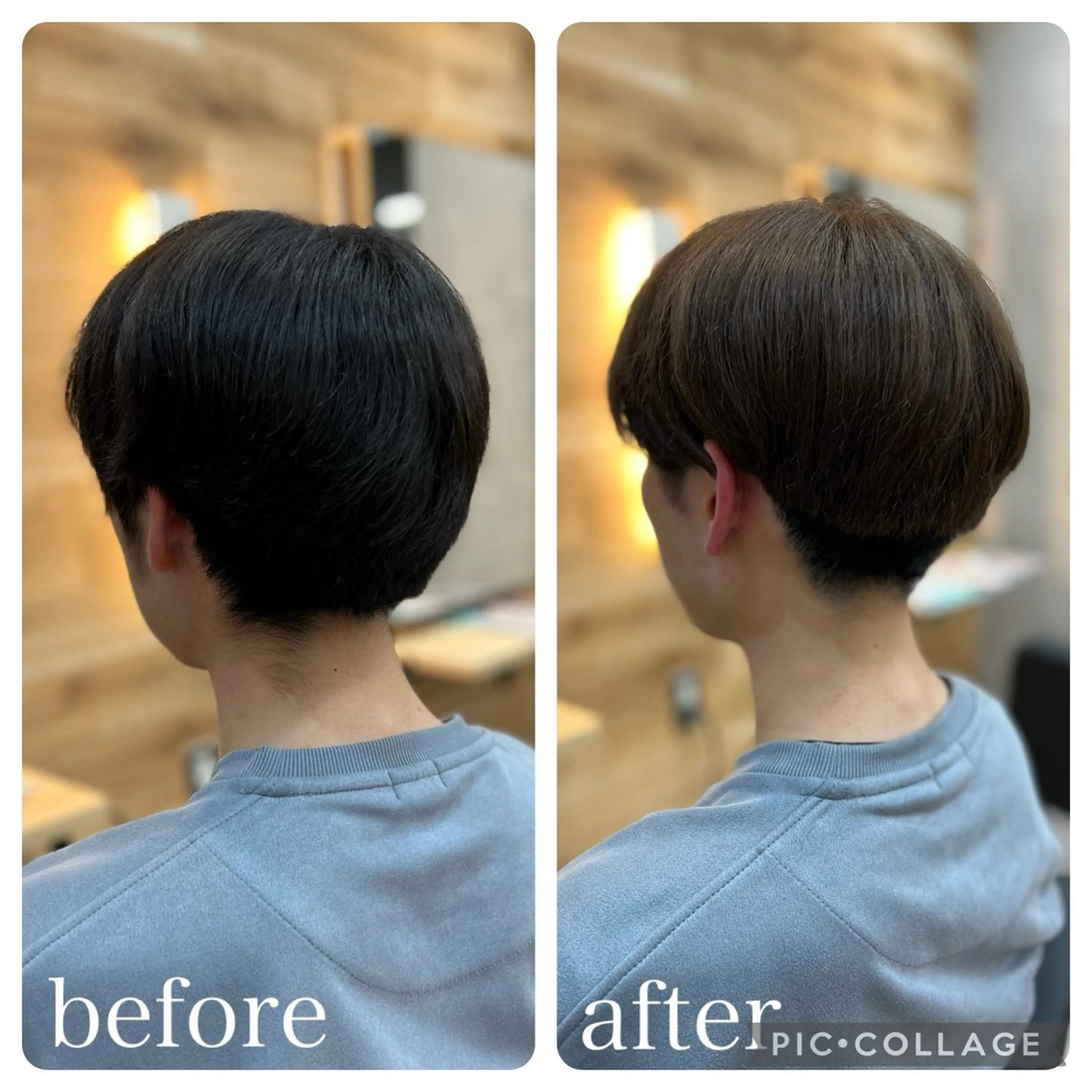 メンズ センターパート メンズ韓国風 韓国マッシュ マッシュ カット ヘアカラー トリートメント Aguhair milo森山知幸のヘアスタイル