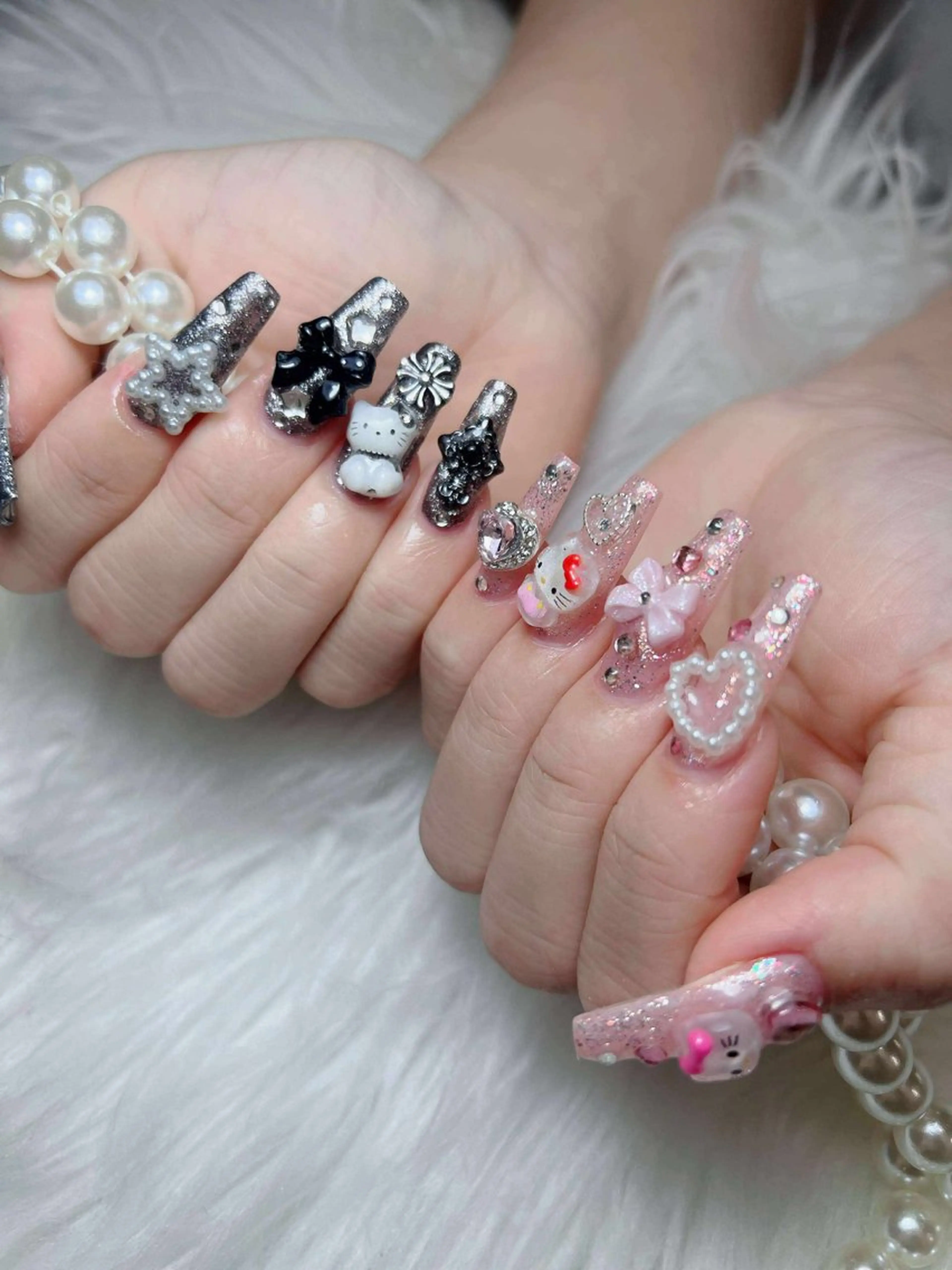 ネイル オーロラネイル チークネイル フットネイル フレンチネイル 韓国ネイル ハンドネイル Lumi Nail 新大久保3‘のネイルデザイン