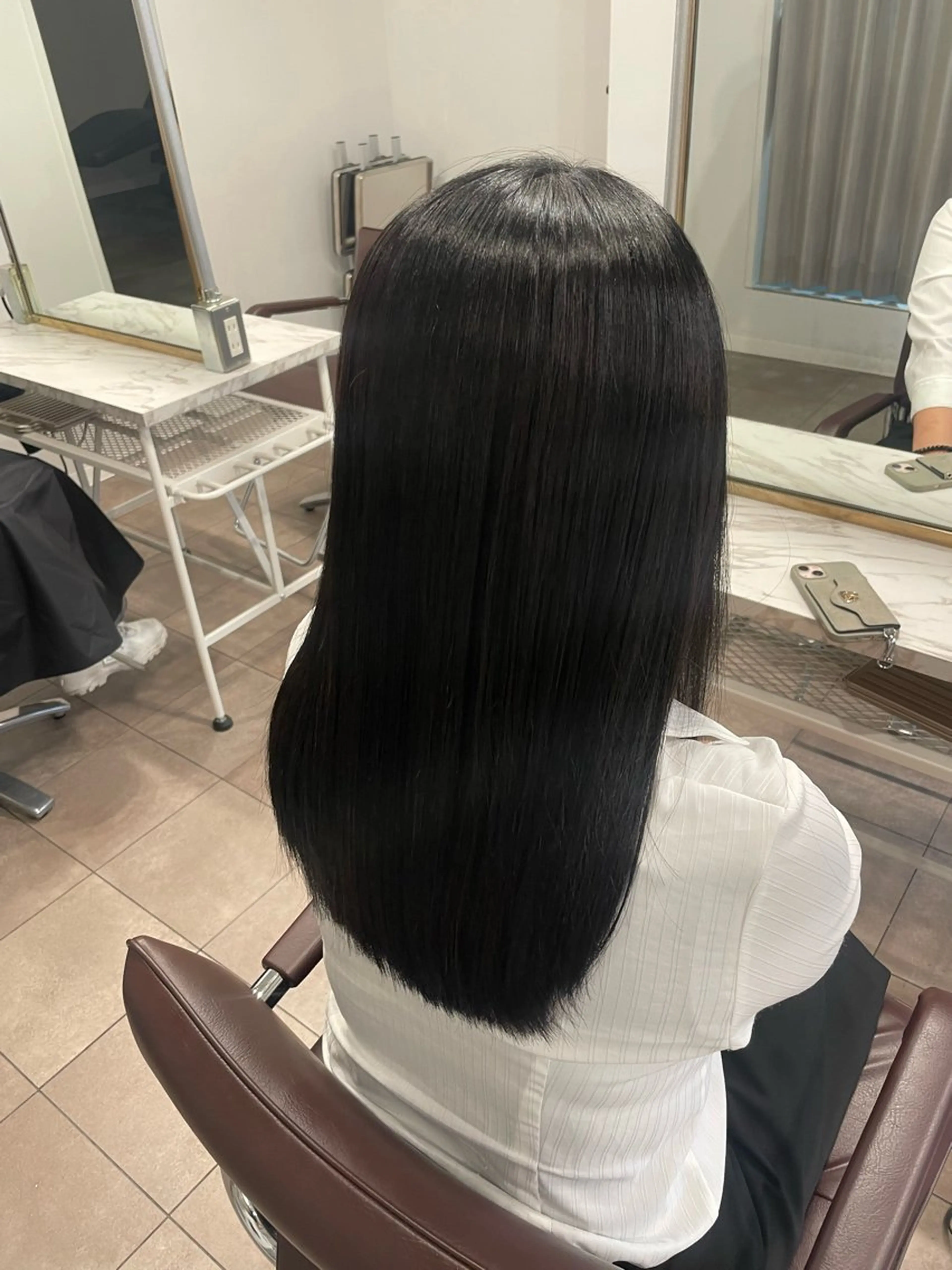 ロング 韓国風ヘア ヘアカラー Aujuaソムリエ 💎まな💎のヘアスタイル