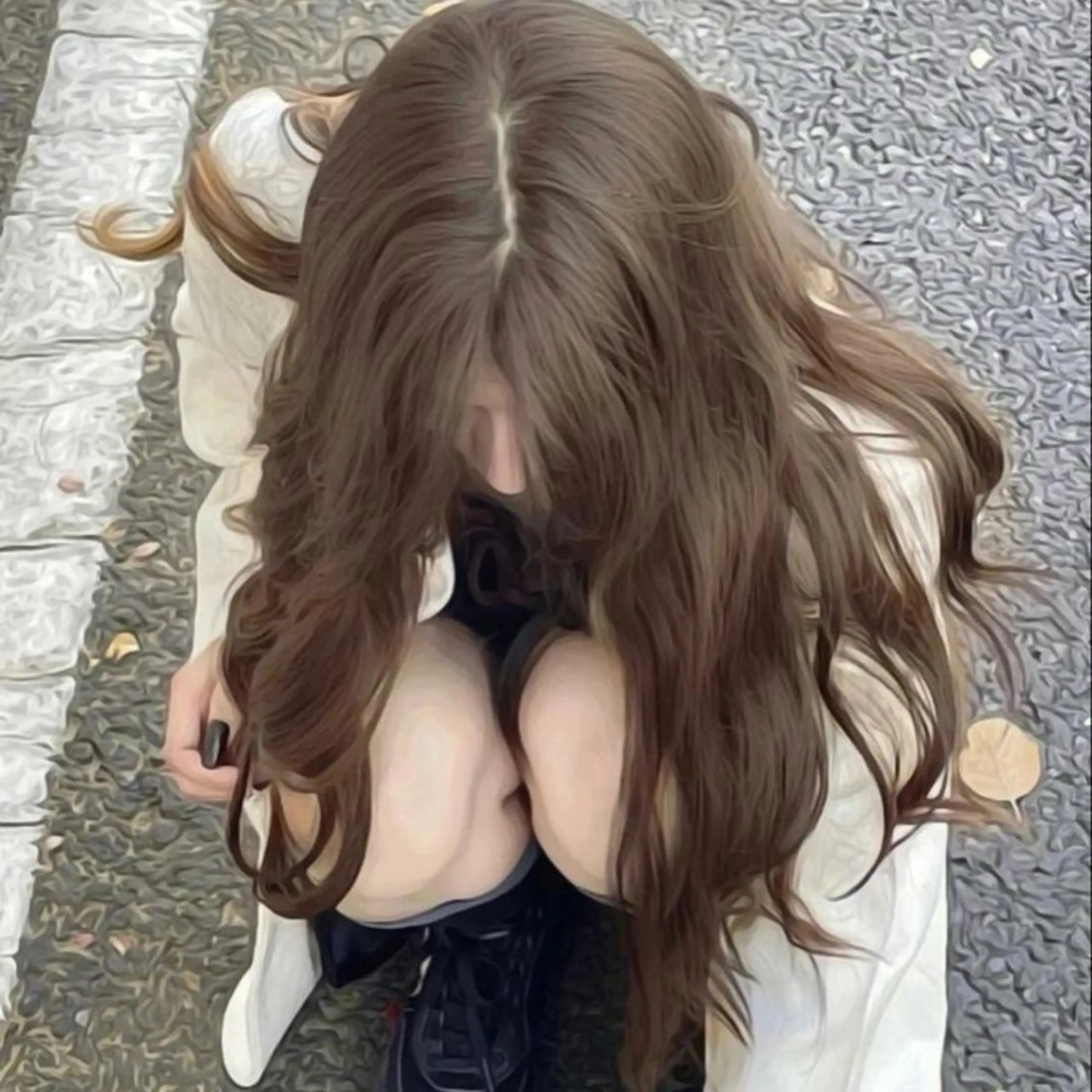 カラー ヘアカラー 🤍ベージュ/透明感 韓国ヘア/まりん🤍のヘアスタイル