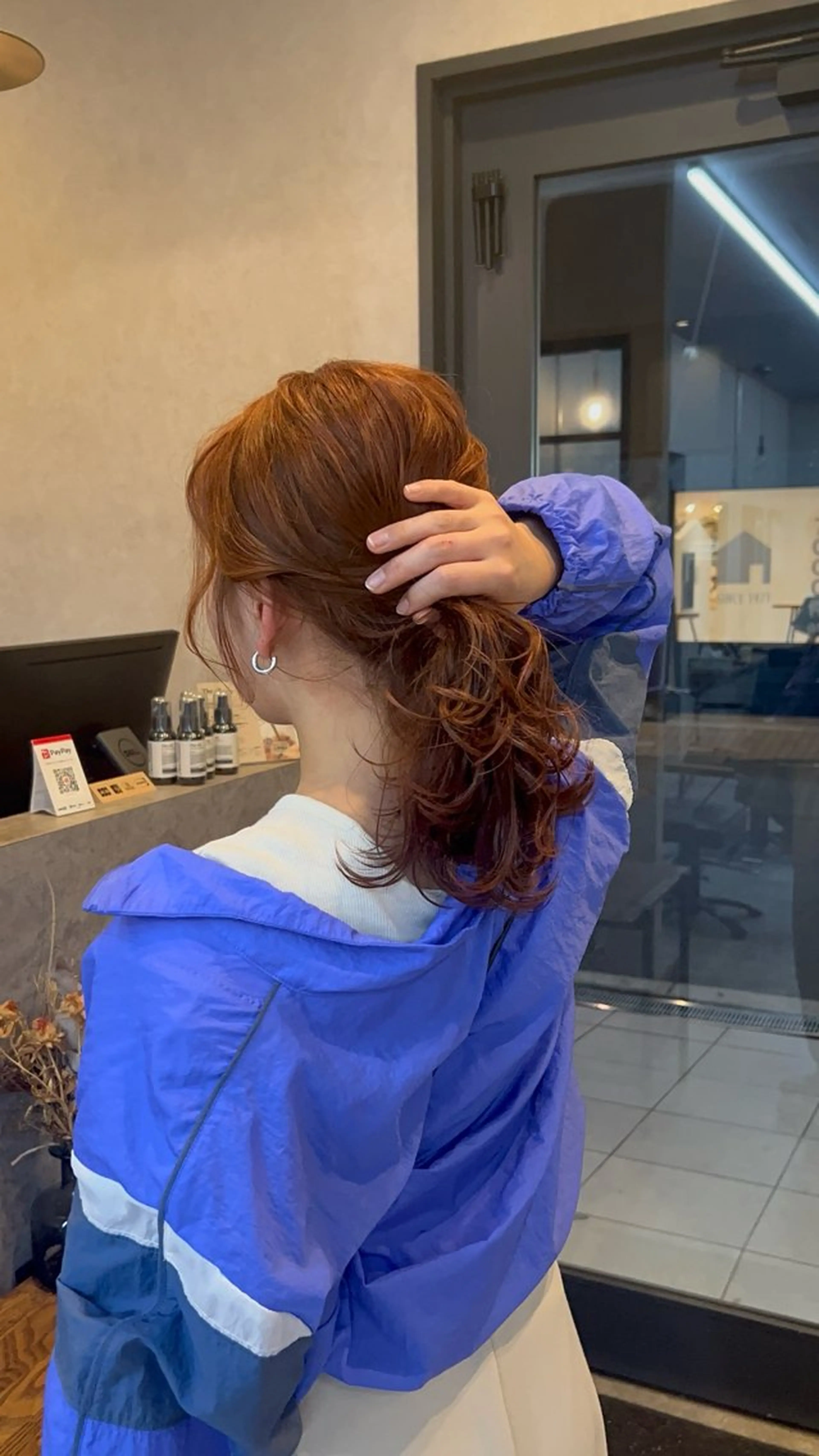 ミディアム カラー ブラウンカラー オレンジ オレンジブラウン ピンクカラー カット ヘアカラー トリートメント いなみね はるきのヘアスタイル