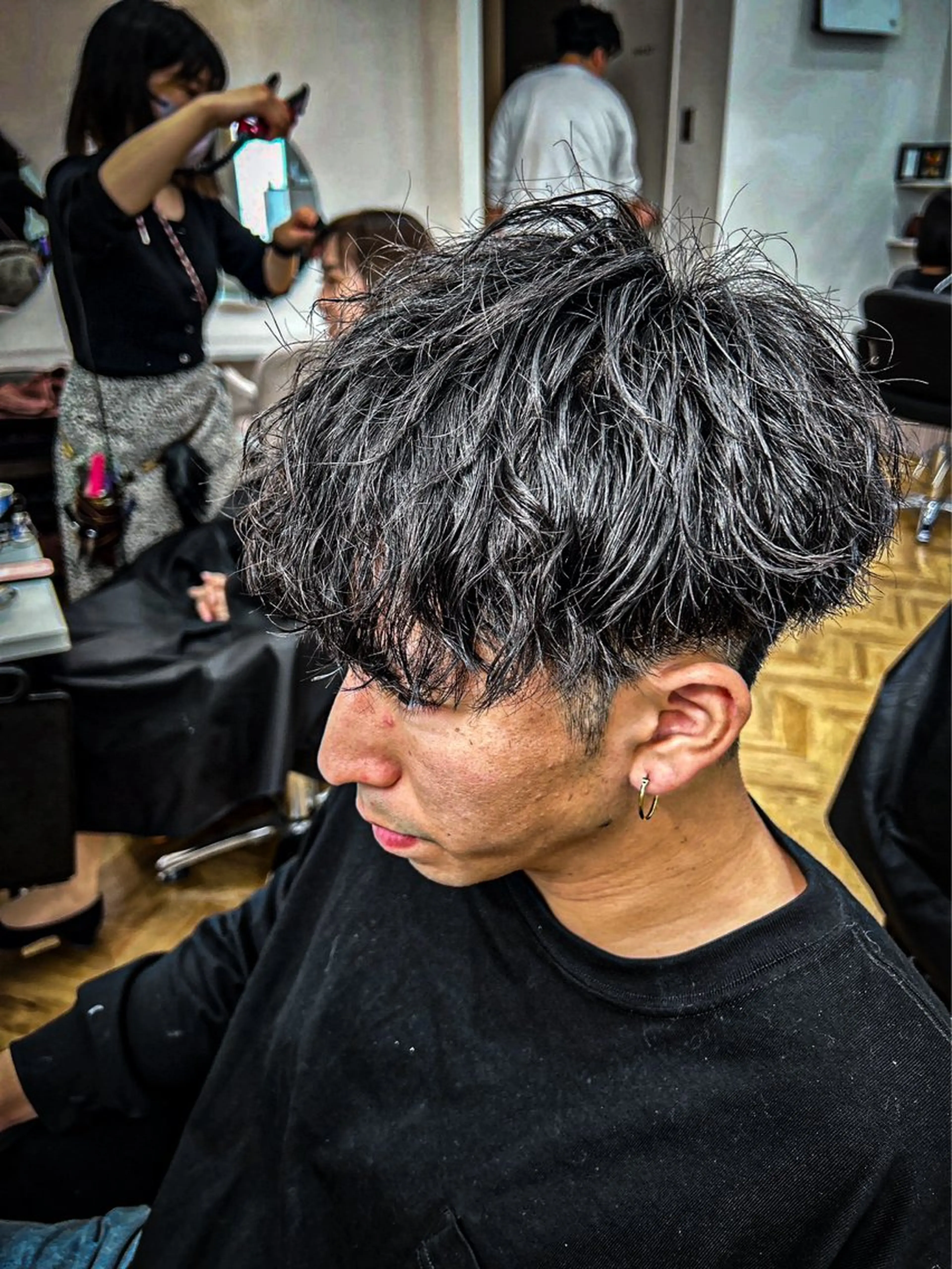 ショート パーマ メンズ カット パーマ トリートメント 🏆ハッシュカット× 髪質改善🏆カイトのヘアスタイル