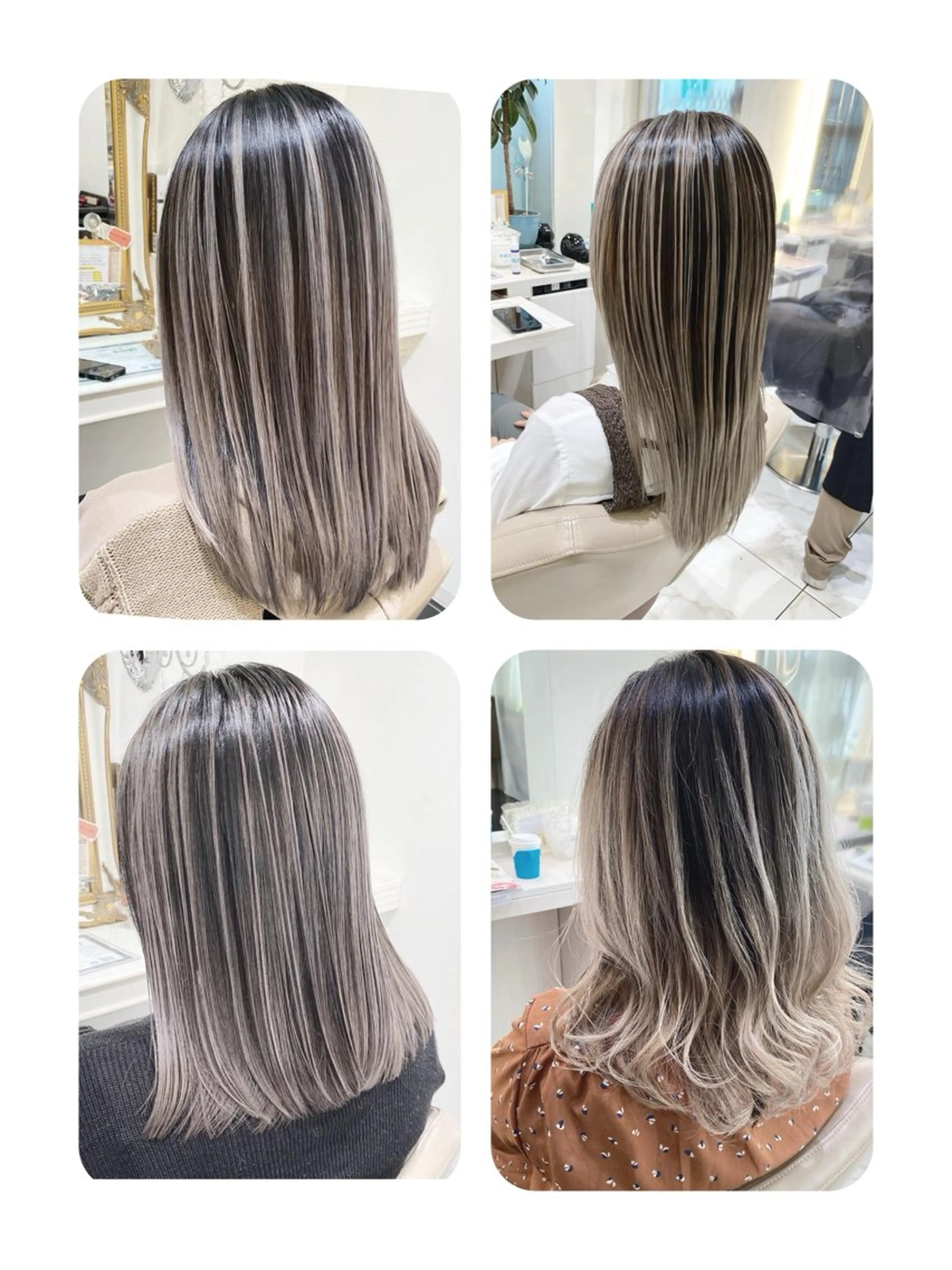 セミロング カラー ベージュカラー グレージュ ハイライトカラー ミルクティーベージュ 外国人風カラー ヘアカラー トリートメント 澤田 隆誠のヘアスタイル