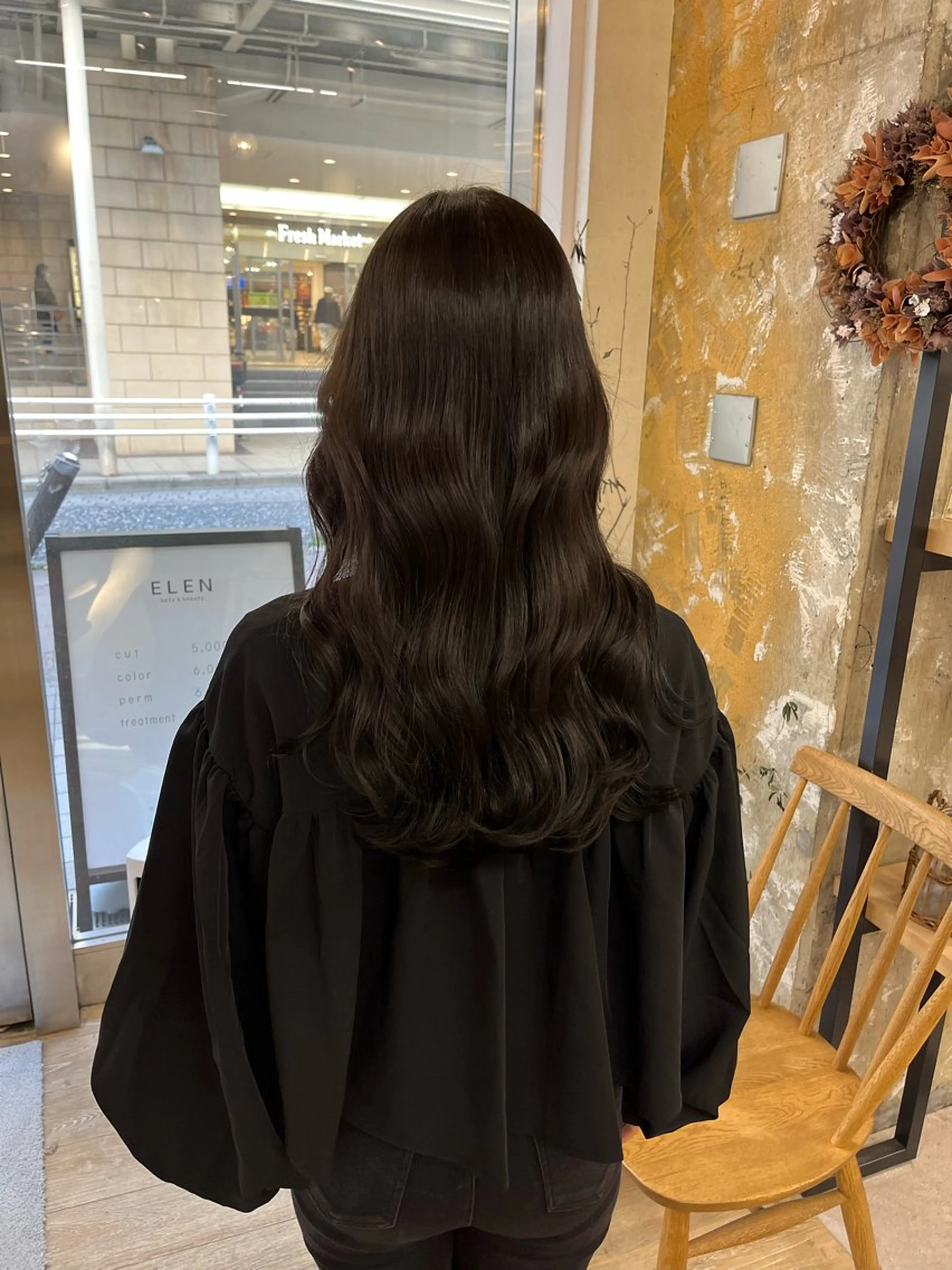 カラー ニュアンスパーマ 曲がる縮毛矯正　爲石のヘアスタイル