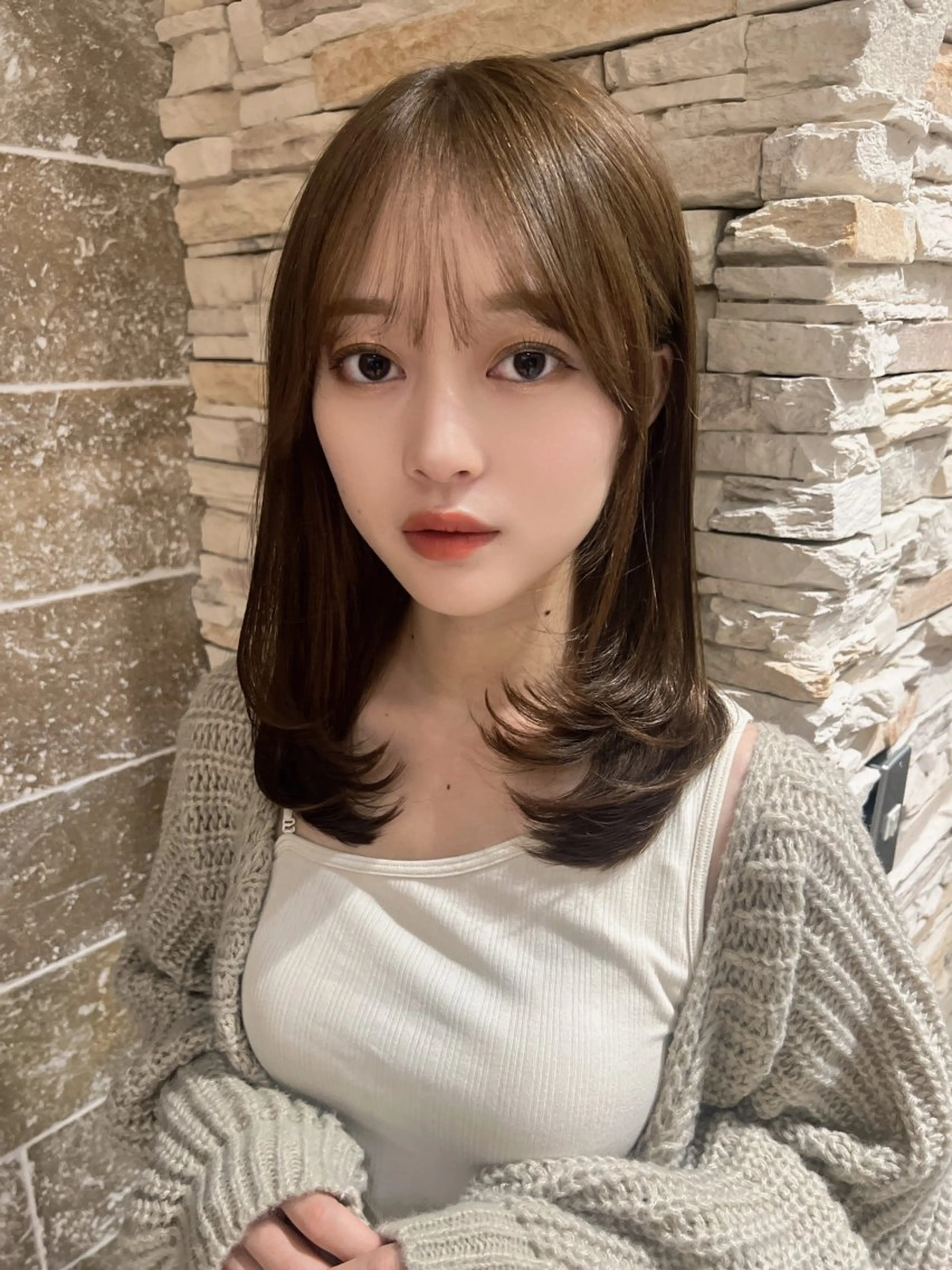 ミディアム 撮影カットモデル募集 前髪、顔周り/徳永のヘアスタイル