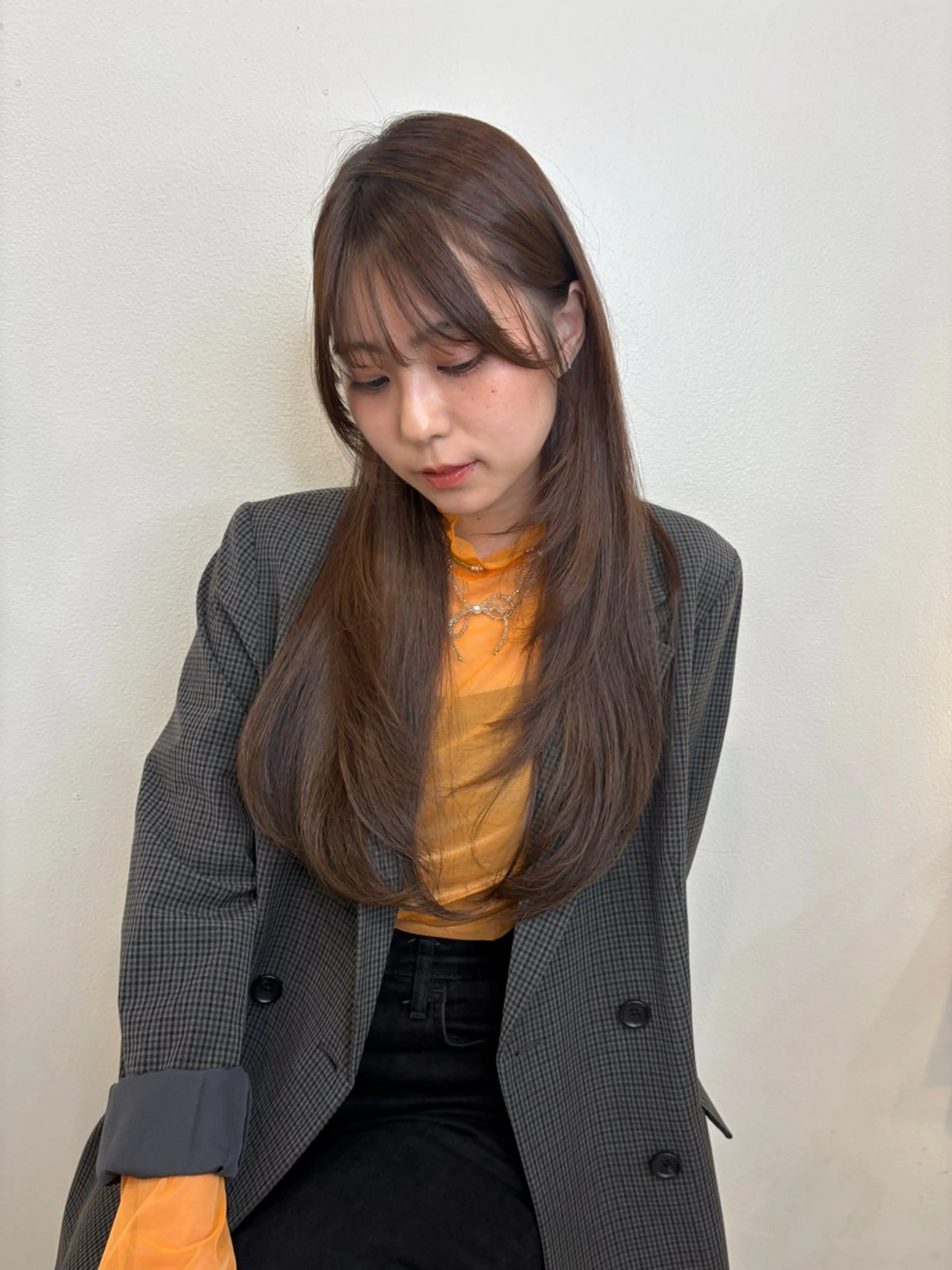 【ロング​〜​ミディアム限定】🎀カット＋透明感カラー＋保湿トリートメント🎀の写真