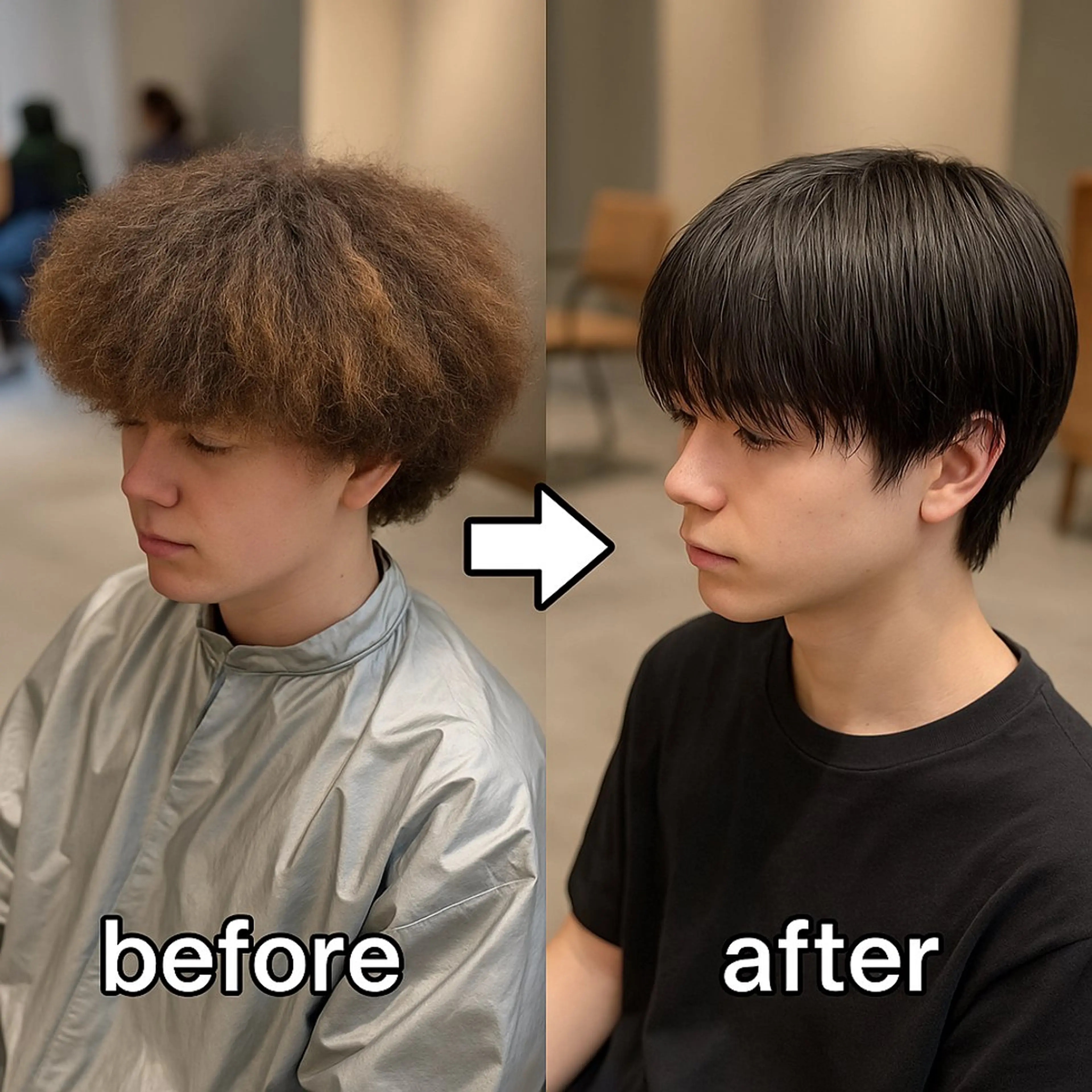 ショート 縮毛矯正 竹澤 尚哉のヘアスタイル