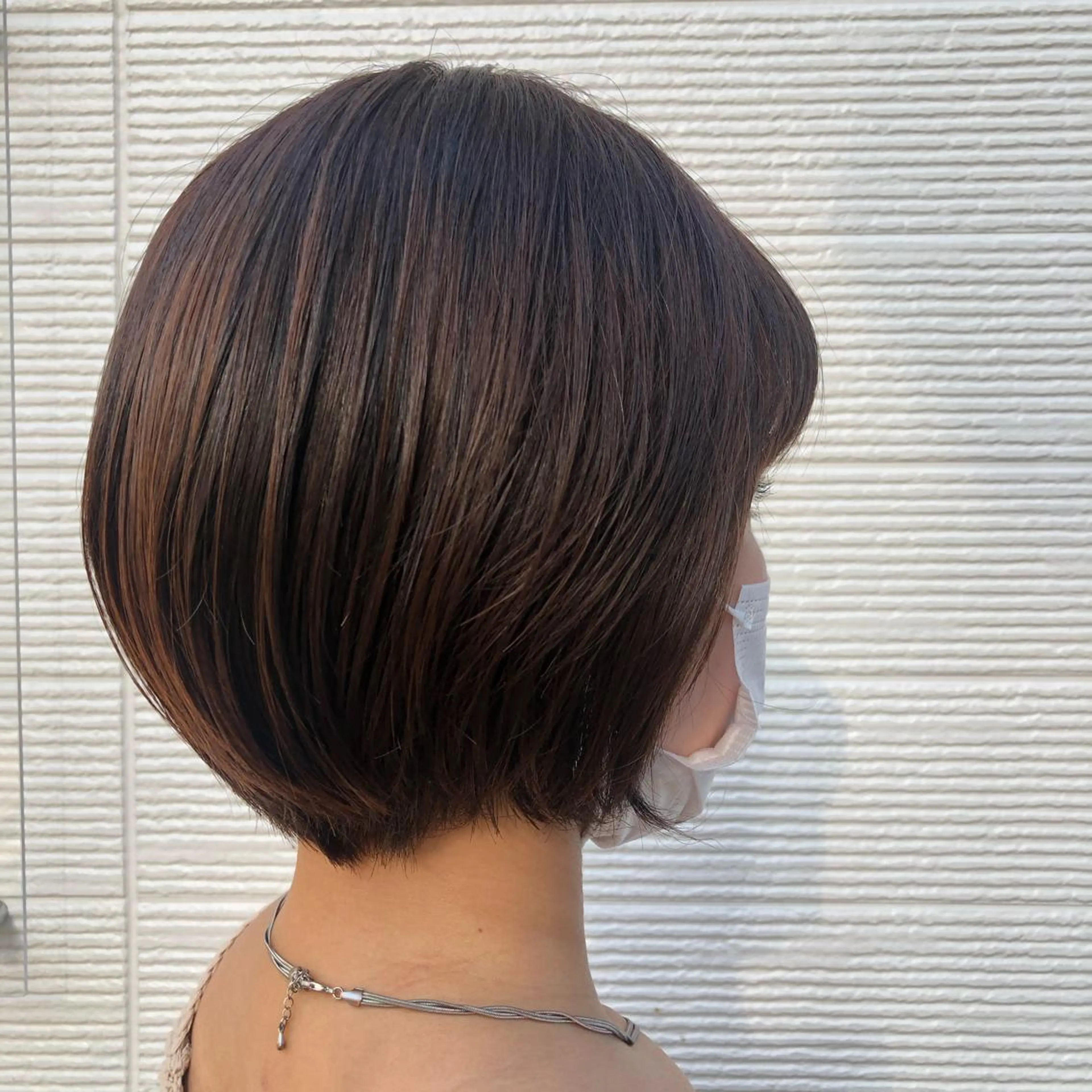 カラー ブラウンカラー オレンジ オレンジブラウン ヘアカラー トリートメント FERIAあべの KARINのヘアスタイル