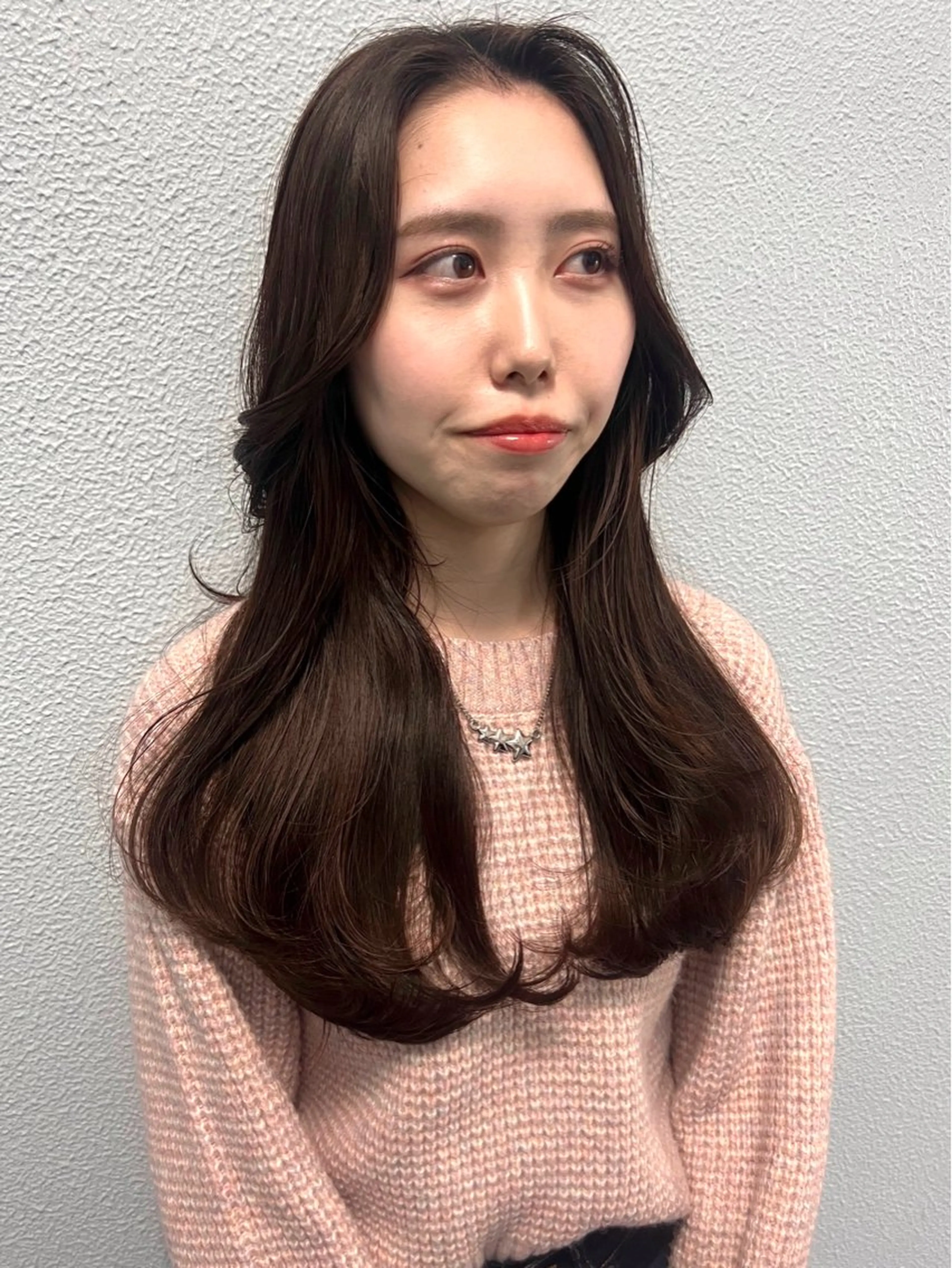 ロング カラー 韓国/小顔レイヤー/ ウルフ/coconaのヘアスタイル