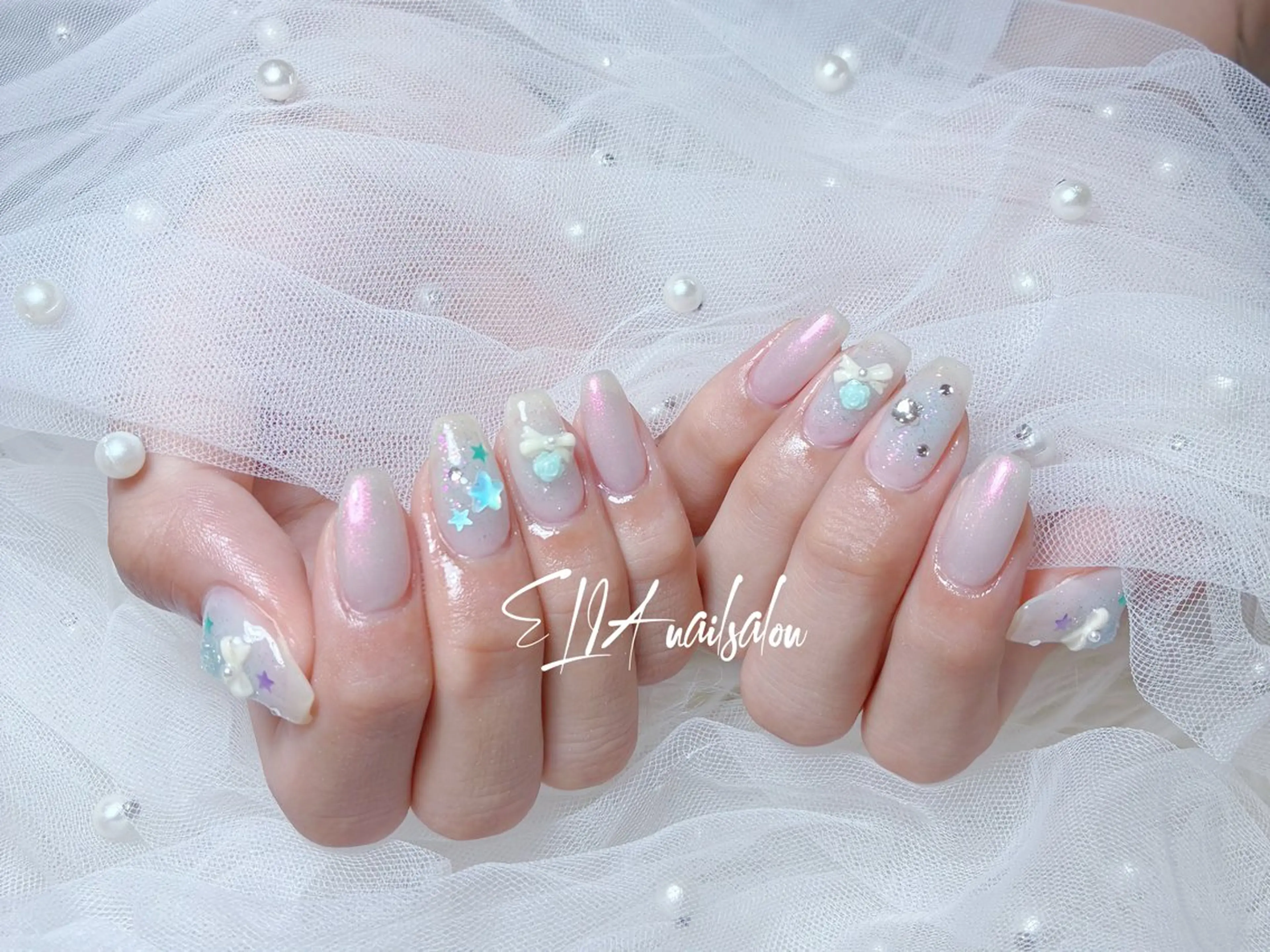 ミディアム ハンドネイル ハンドケア ELIA【エリア】 nailsalonのネイルデザイン