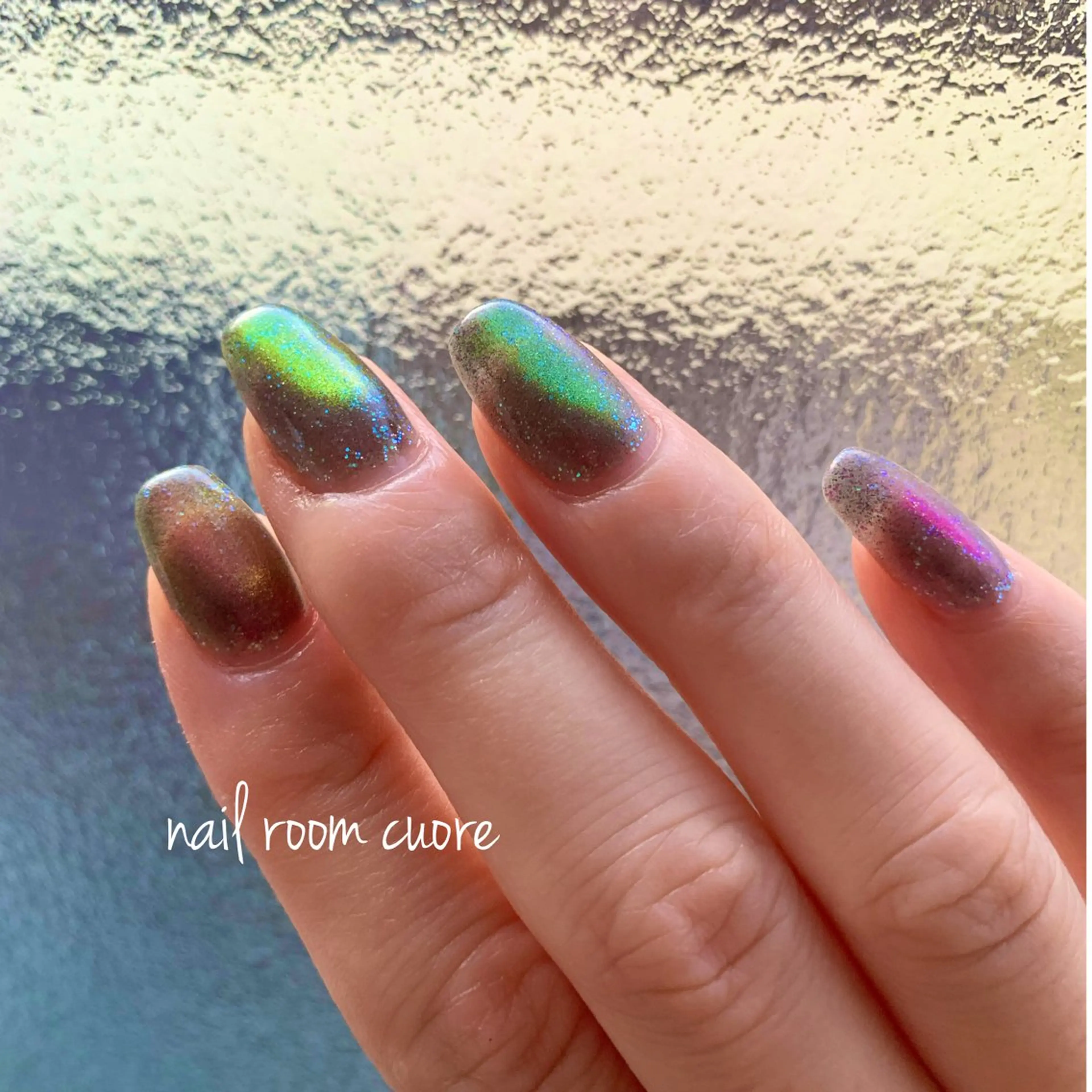 ネイル ラメ(グリッター) マグネットネイル ハンドネイル nail room  cuore所属・松尾 典子のネイルデザイン