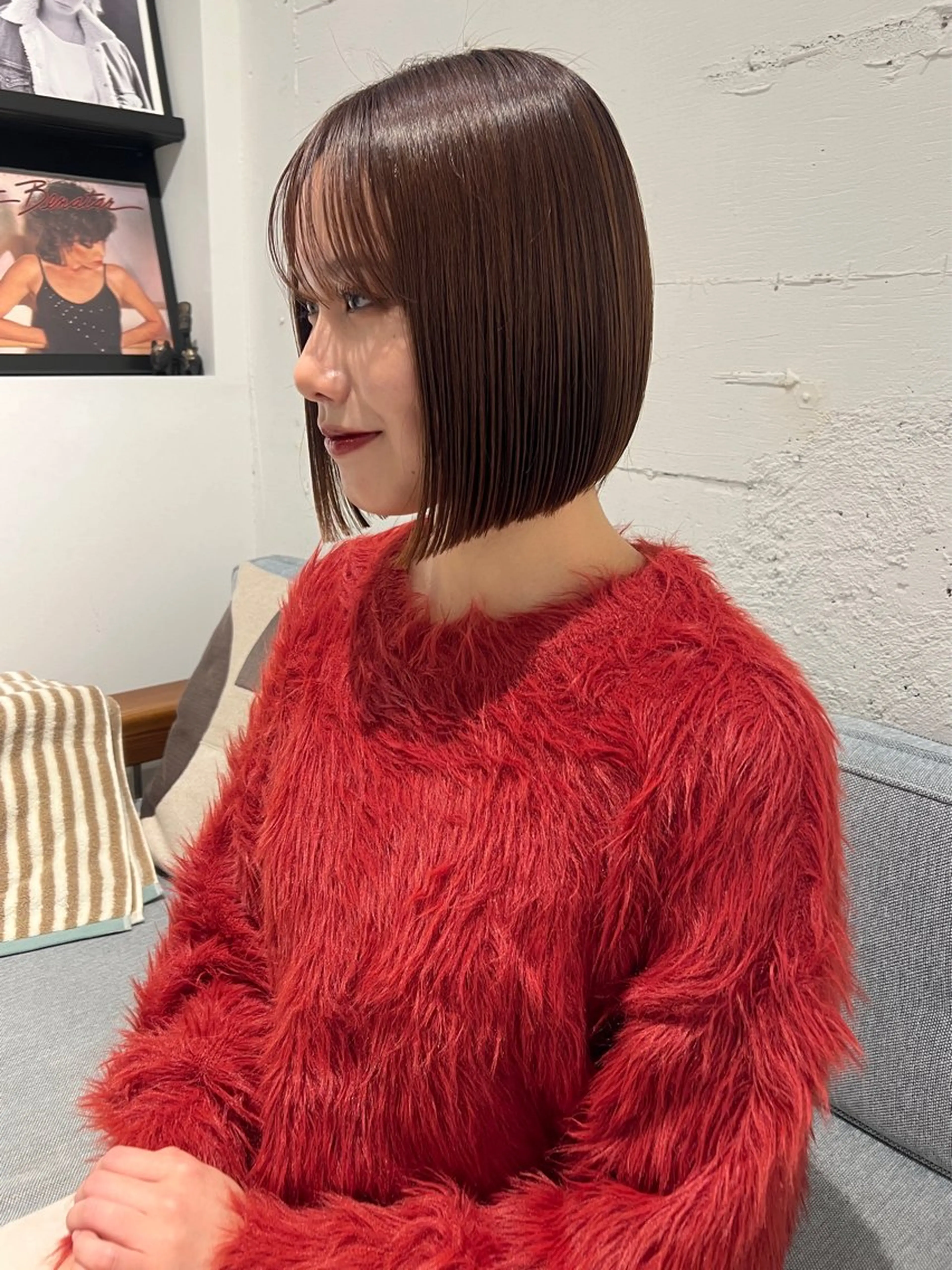 カラー 峯田 優花のヘアスタイル