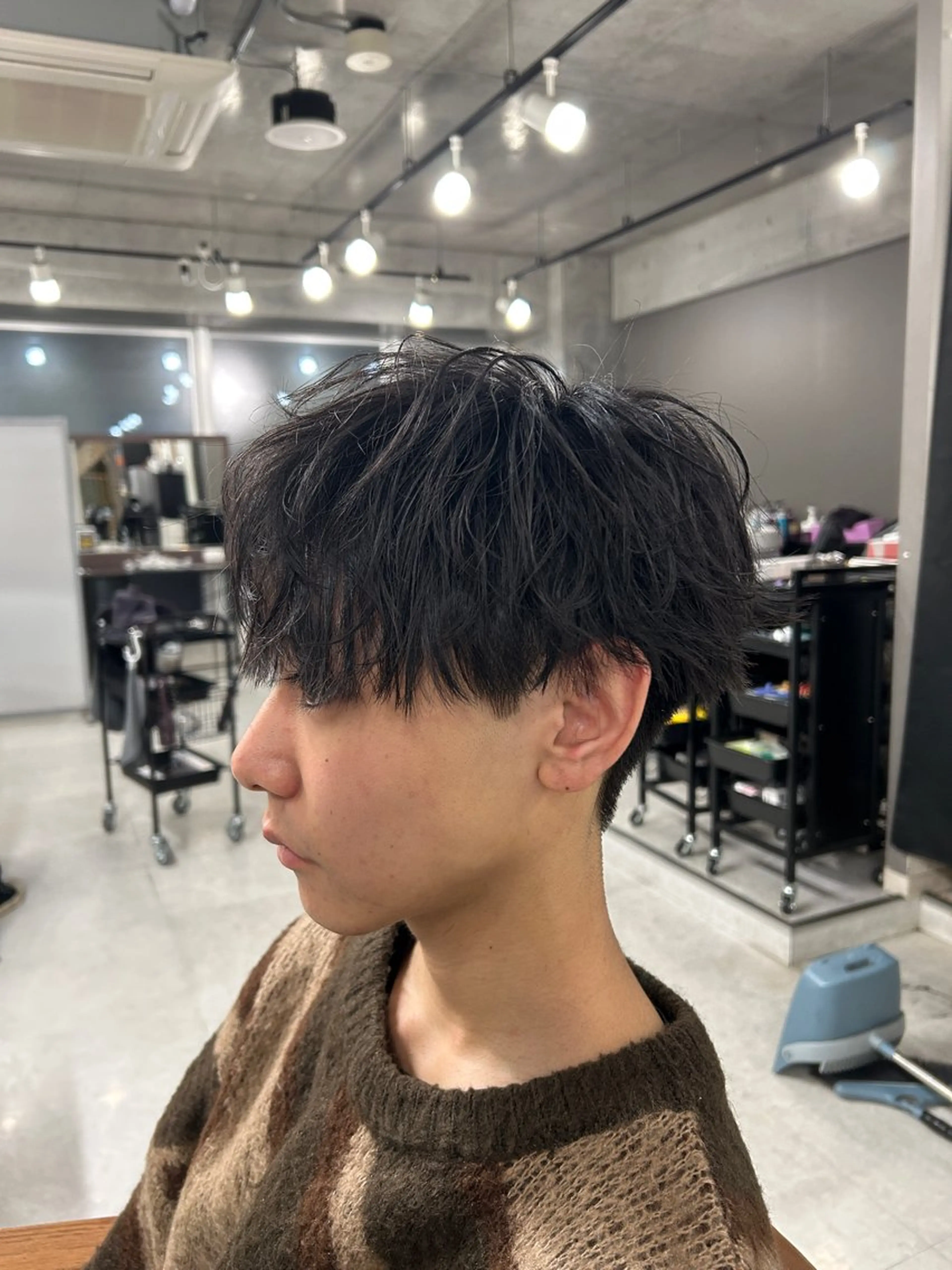 パーマ メンズ カット パーマ トリートメント ヘッドスパ ヘアセット カズキ🌼曲がる縮毛 ／くせ毛パーマのヘアスタイル