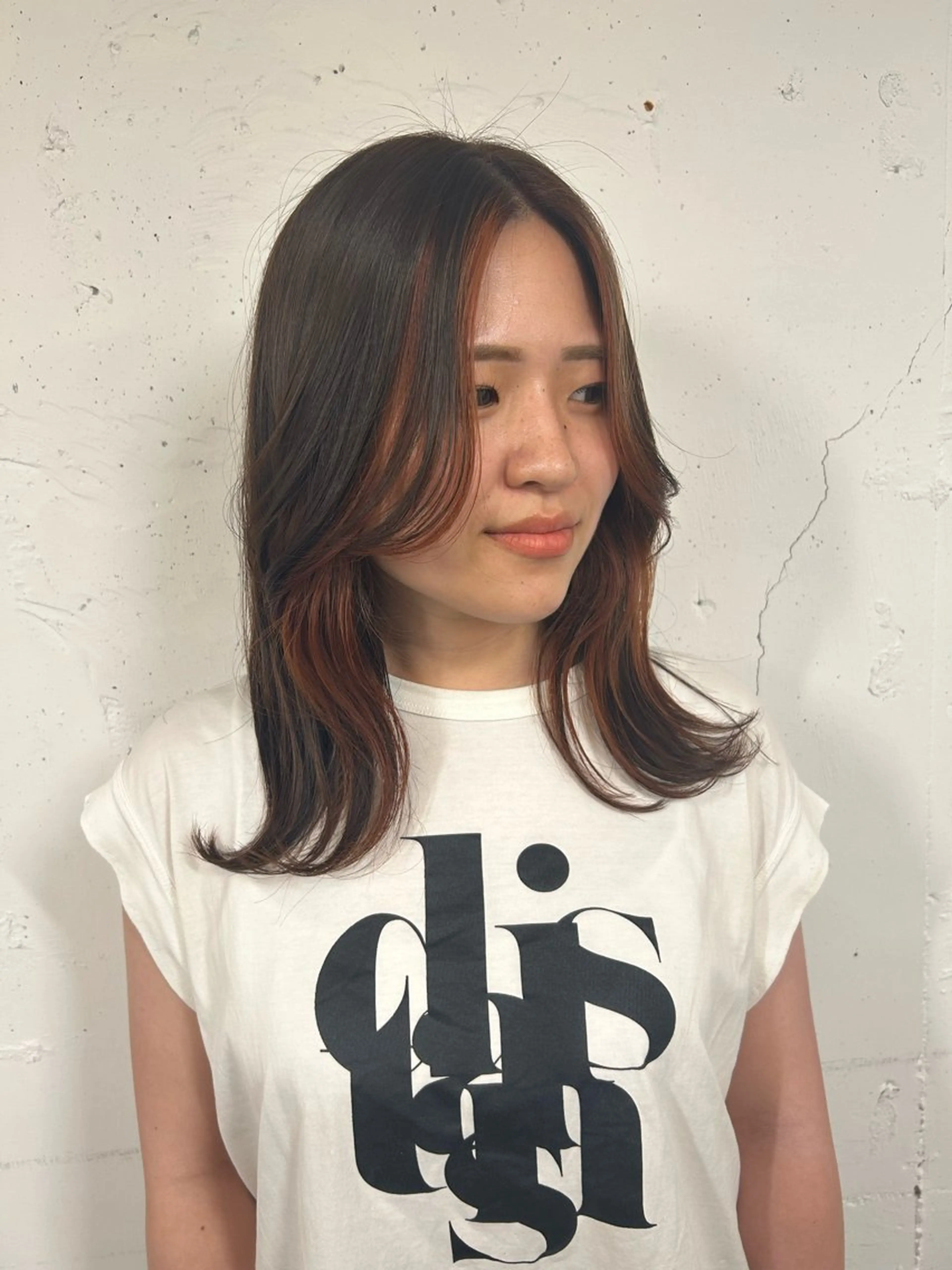 カラー オレンジ 藤澤 樹のヘアスタイル