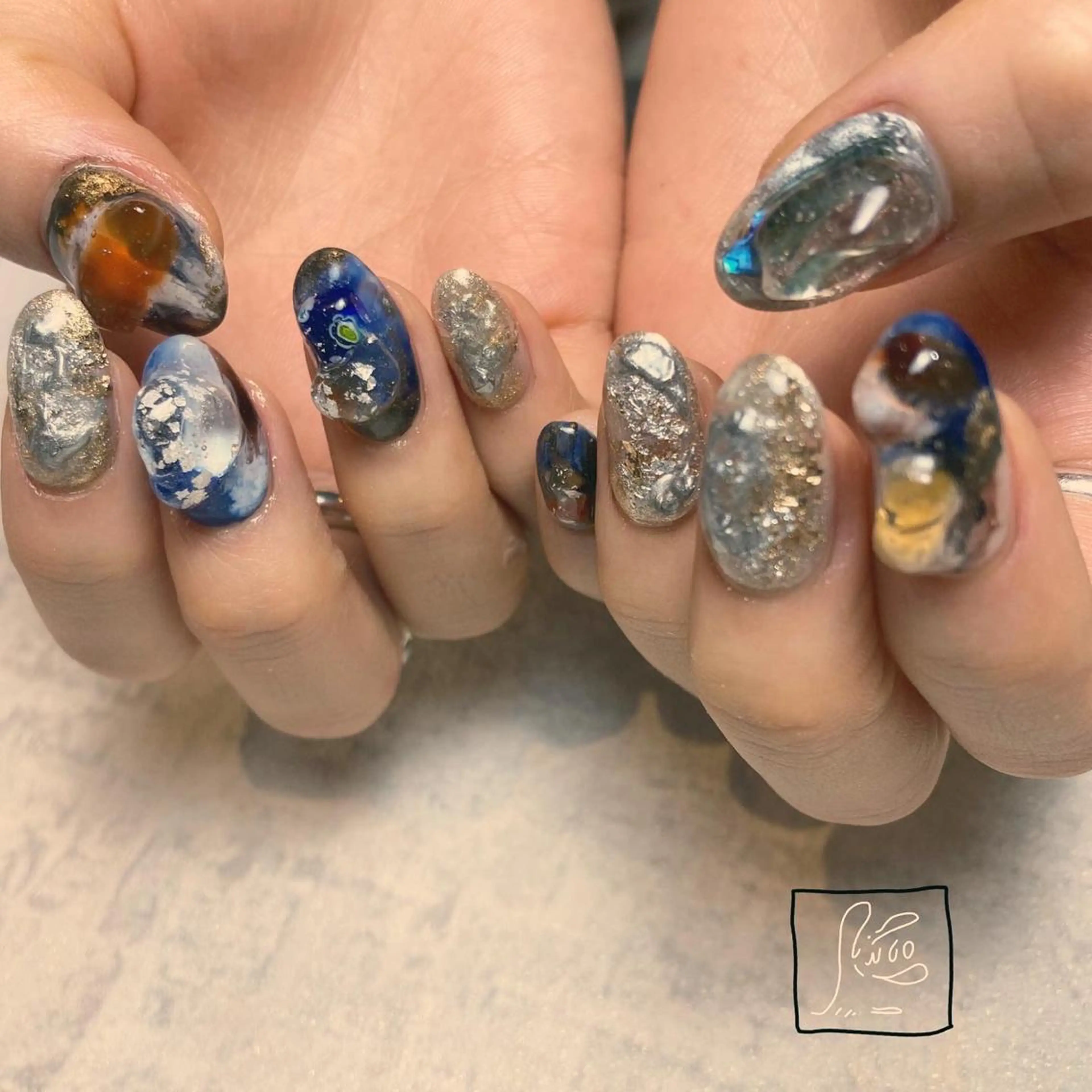 ネイル アートネイル クリアネイル フットネイル 持ち込み ニュアンスネイル ハンドネイル hamaguchi licoのネイルデザイン