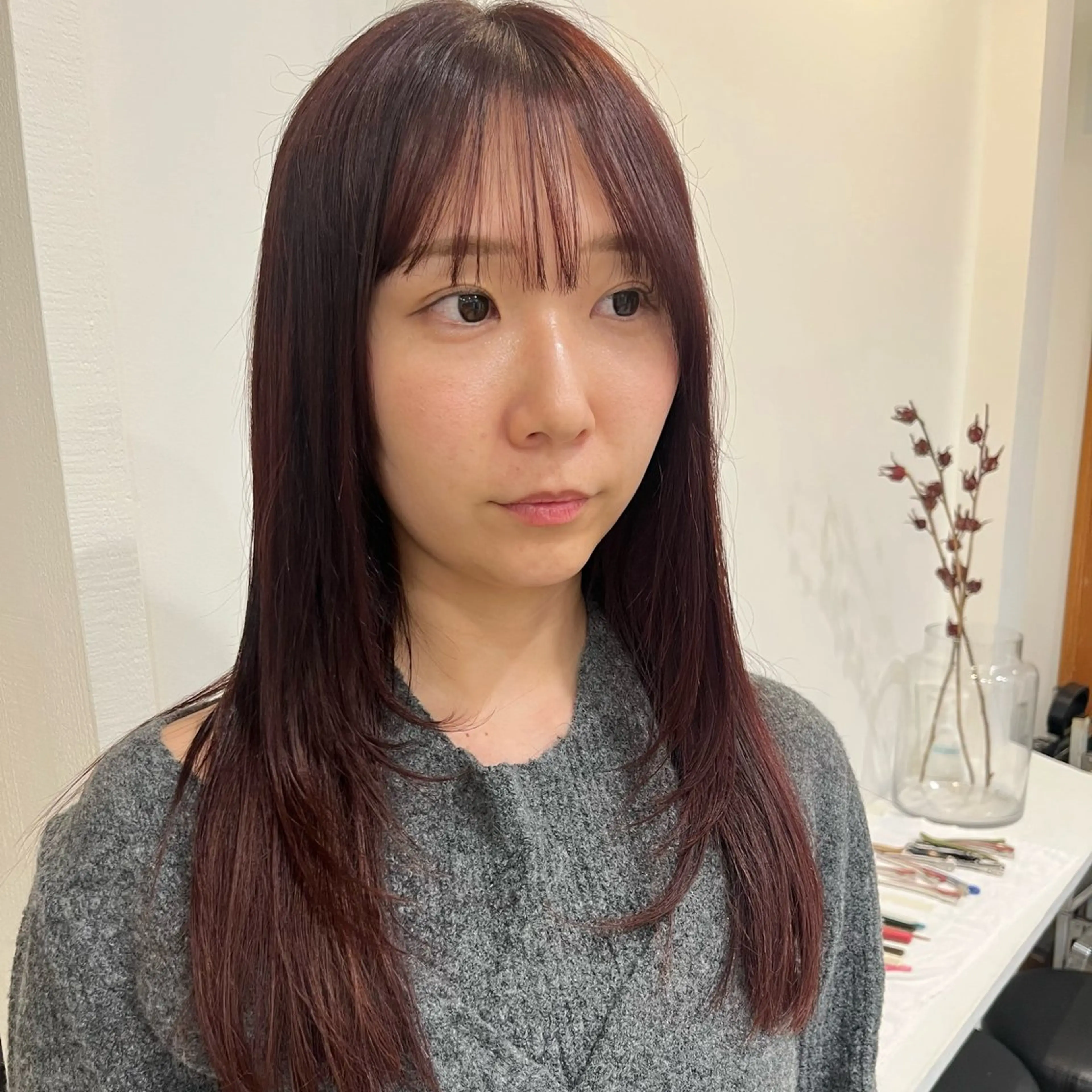 ロング カラー ヘアアレンジ ブリーチ レッドカラー トリートメント ヘアカラー トリートメント 無料カットモデル‪✨ ✂️Nanami🌷のヘアスタイル