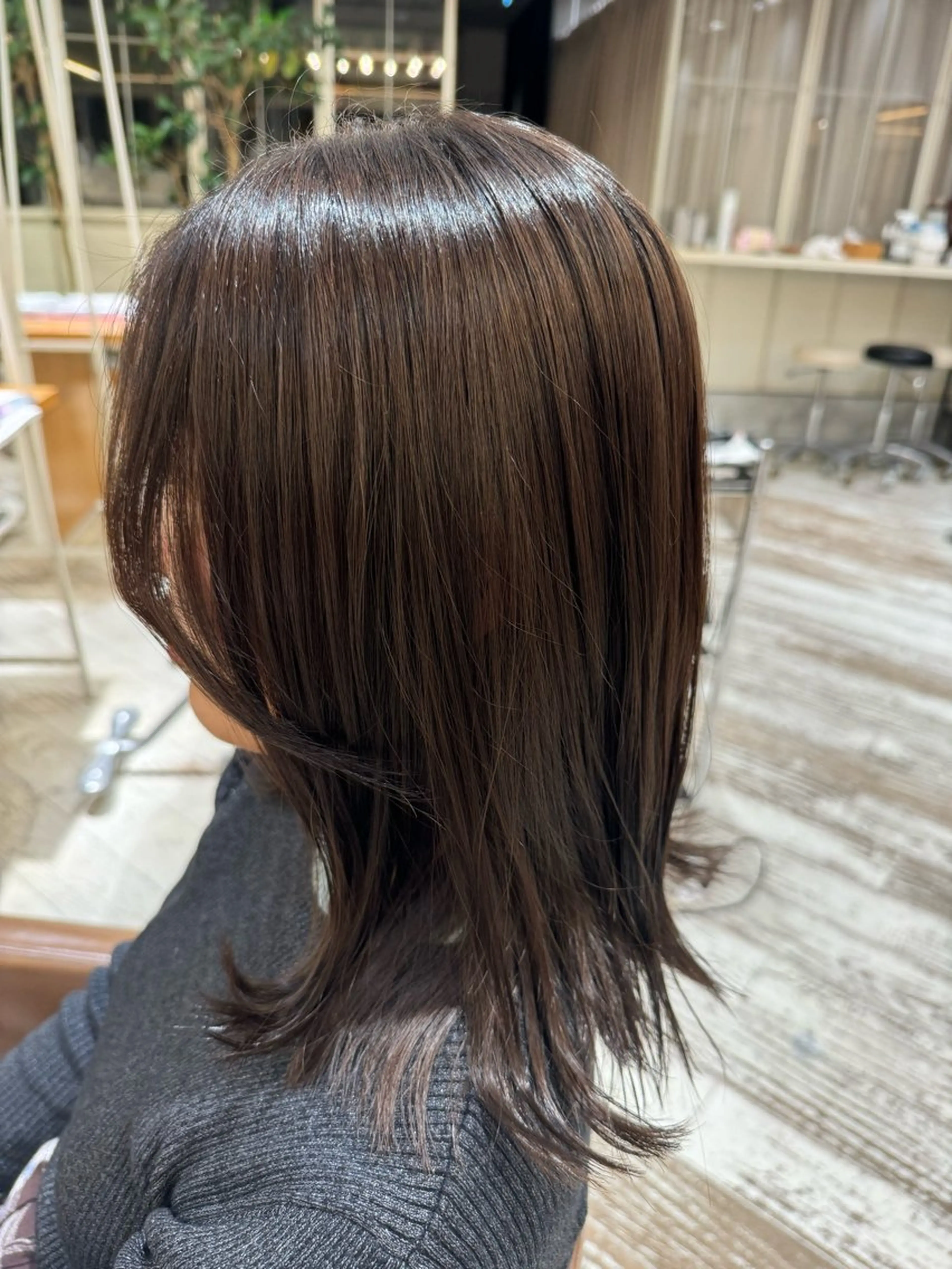 セミロング カラー アッシュ アッシュブラウン ブラウンカラー ✨ショートヘア ✨ロイのヘアスタイル