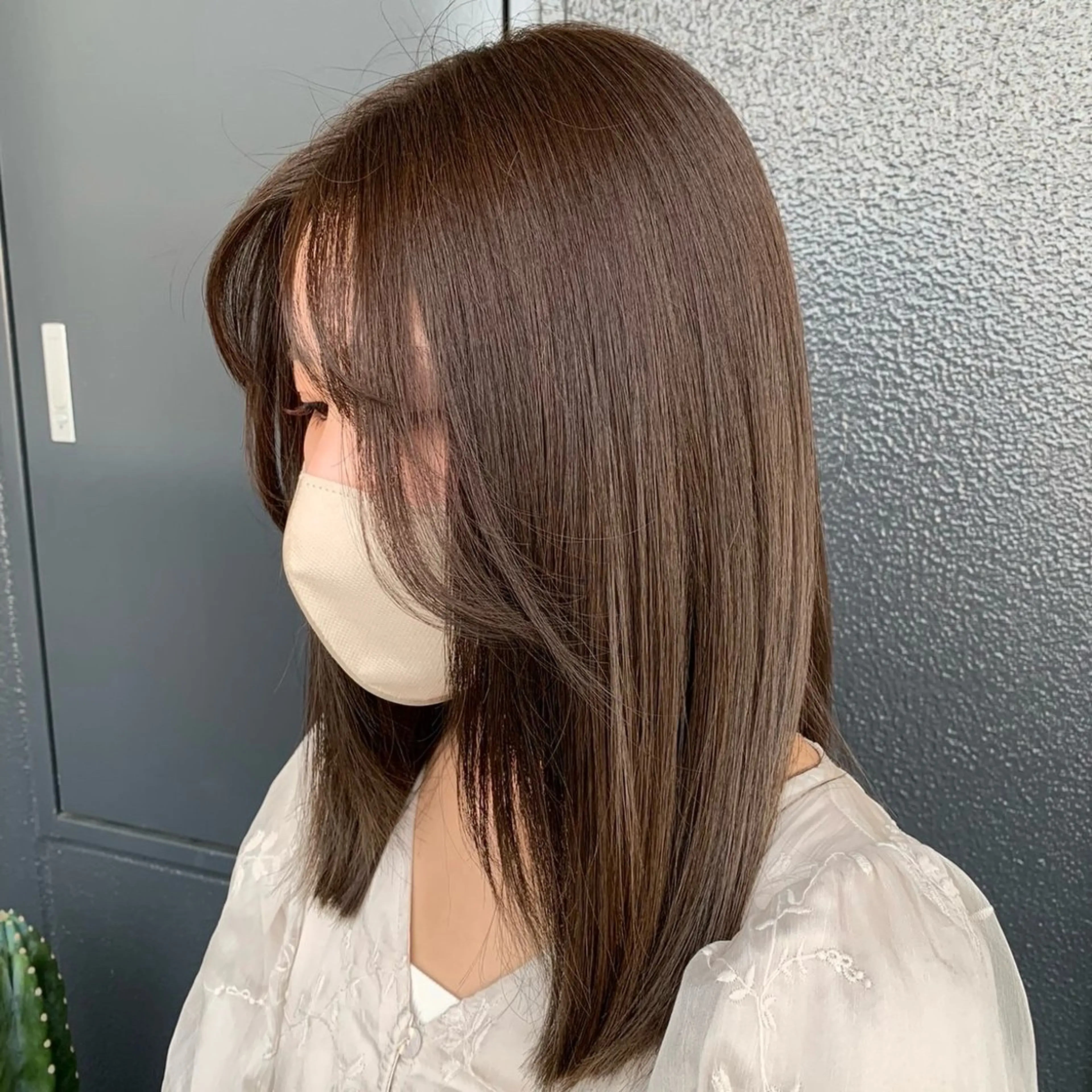 ミディアム カラー ブラウンカラー マロンブラウン 寺田 さゆみのヘアスタイル