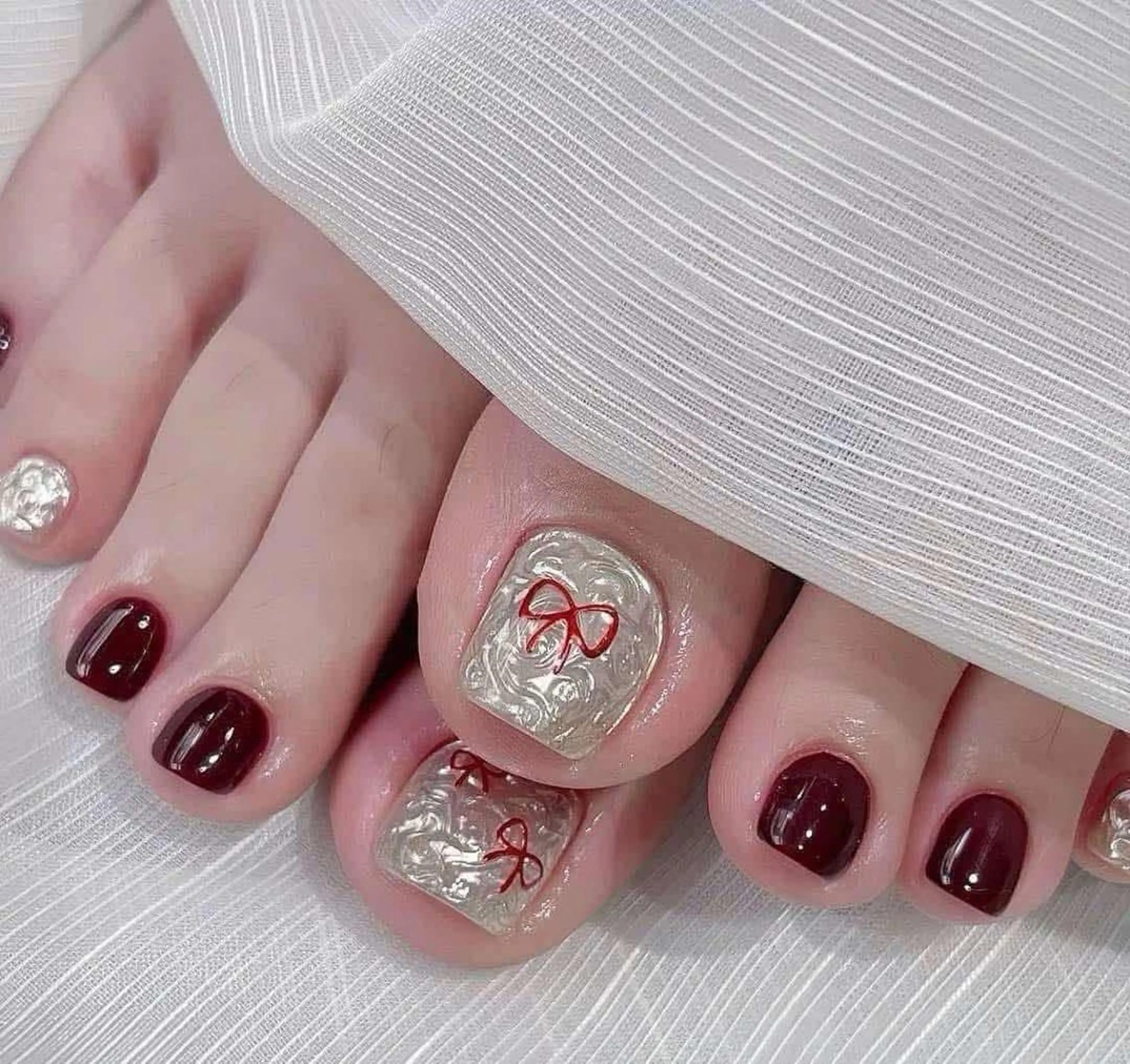 ネイル チークネイル 桜ネイル フットネイル フレンチネイル ジェルネイル フットネイル LILY NAILのネイルデザイン
