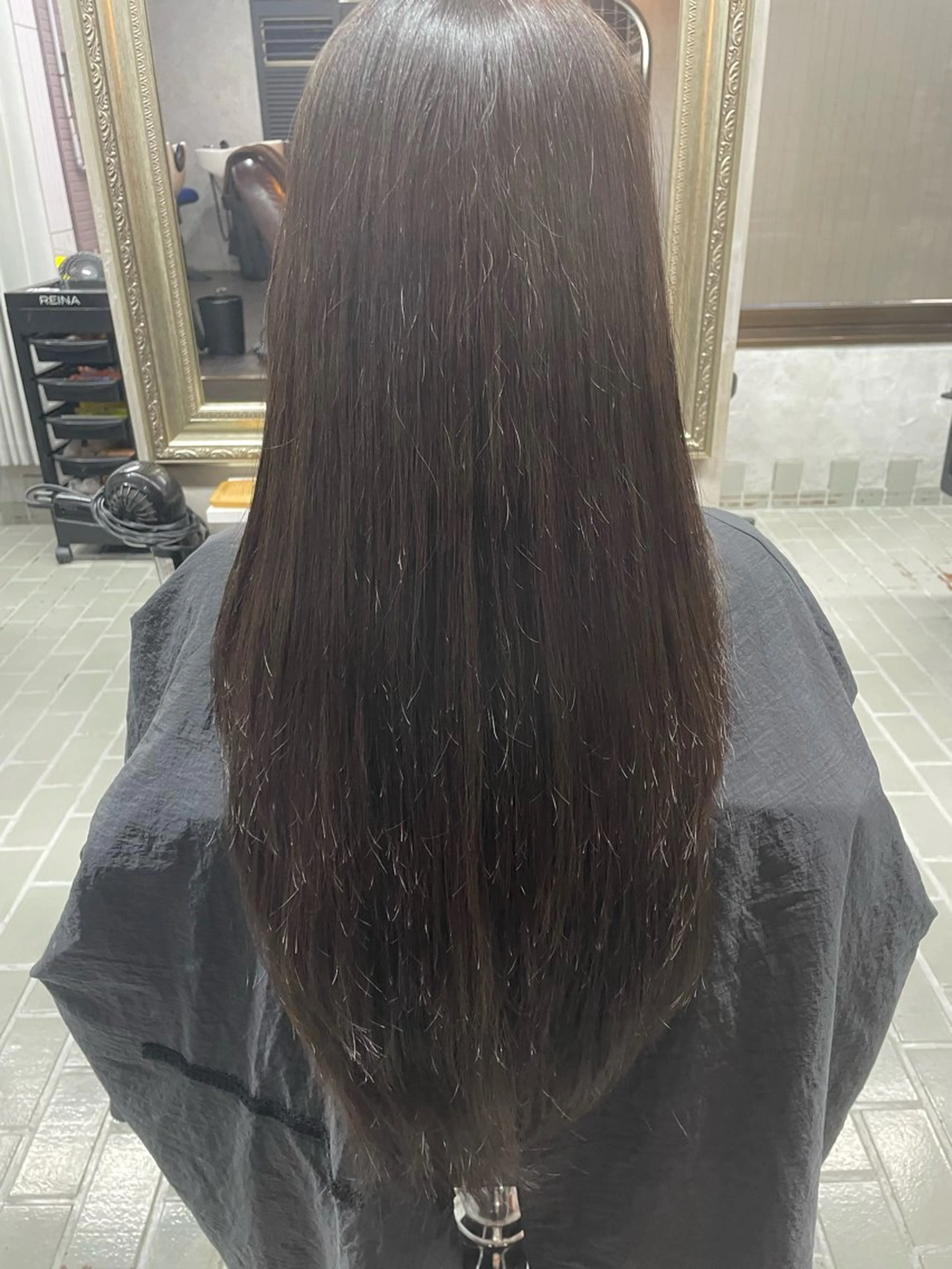 ロング 縮毛矯正 カット 縮毛矯正 トリートメント 艶髪/透明感カラー 山﨑俊輔のヘアスタイル