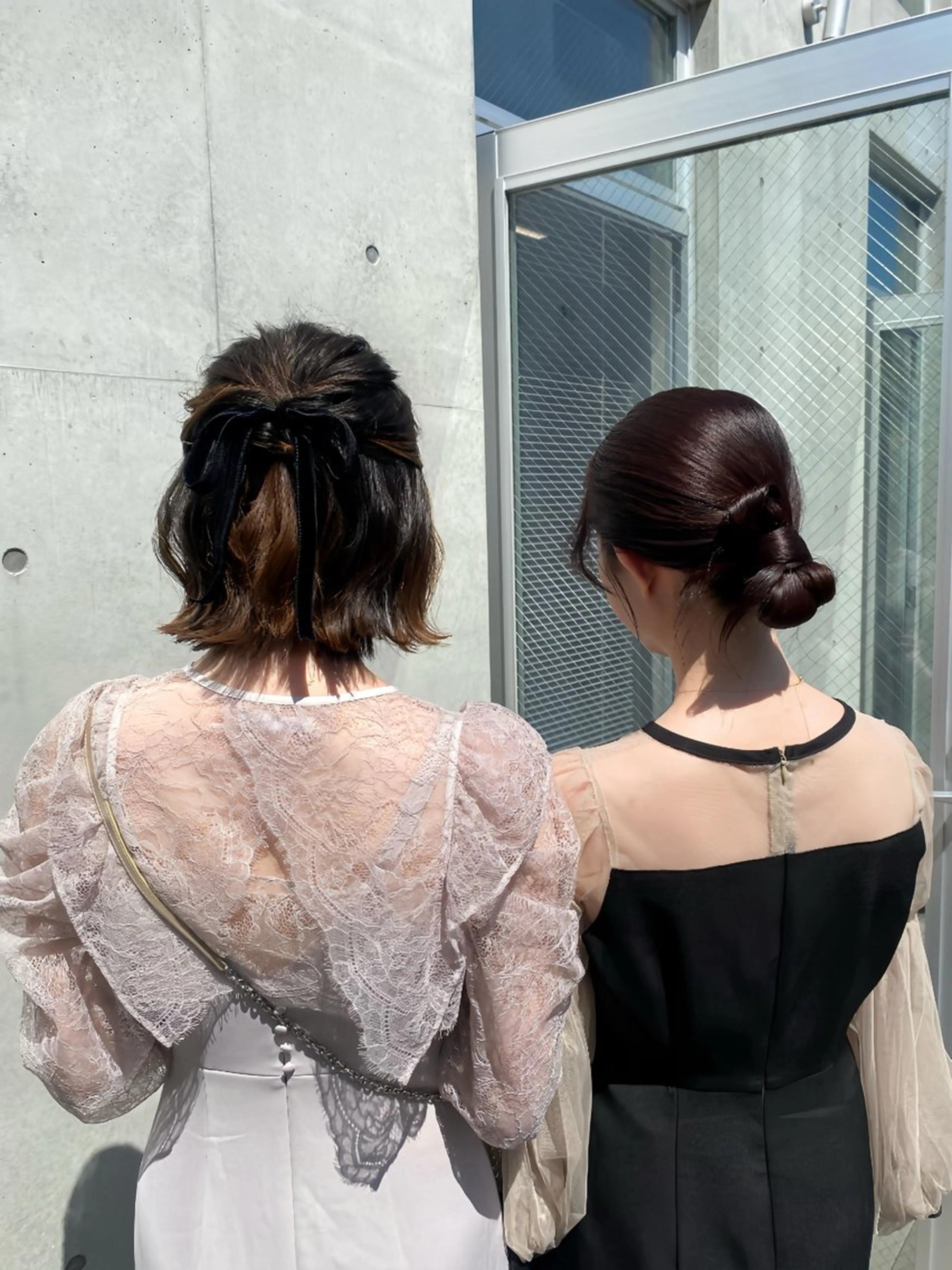 ミディアム カラー ヘアアレンジ 結婚式・ブライダル ヘアセット mina 🌷のヘアスタイル