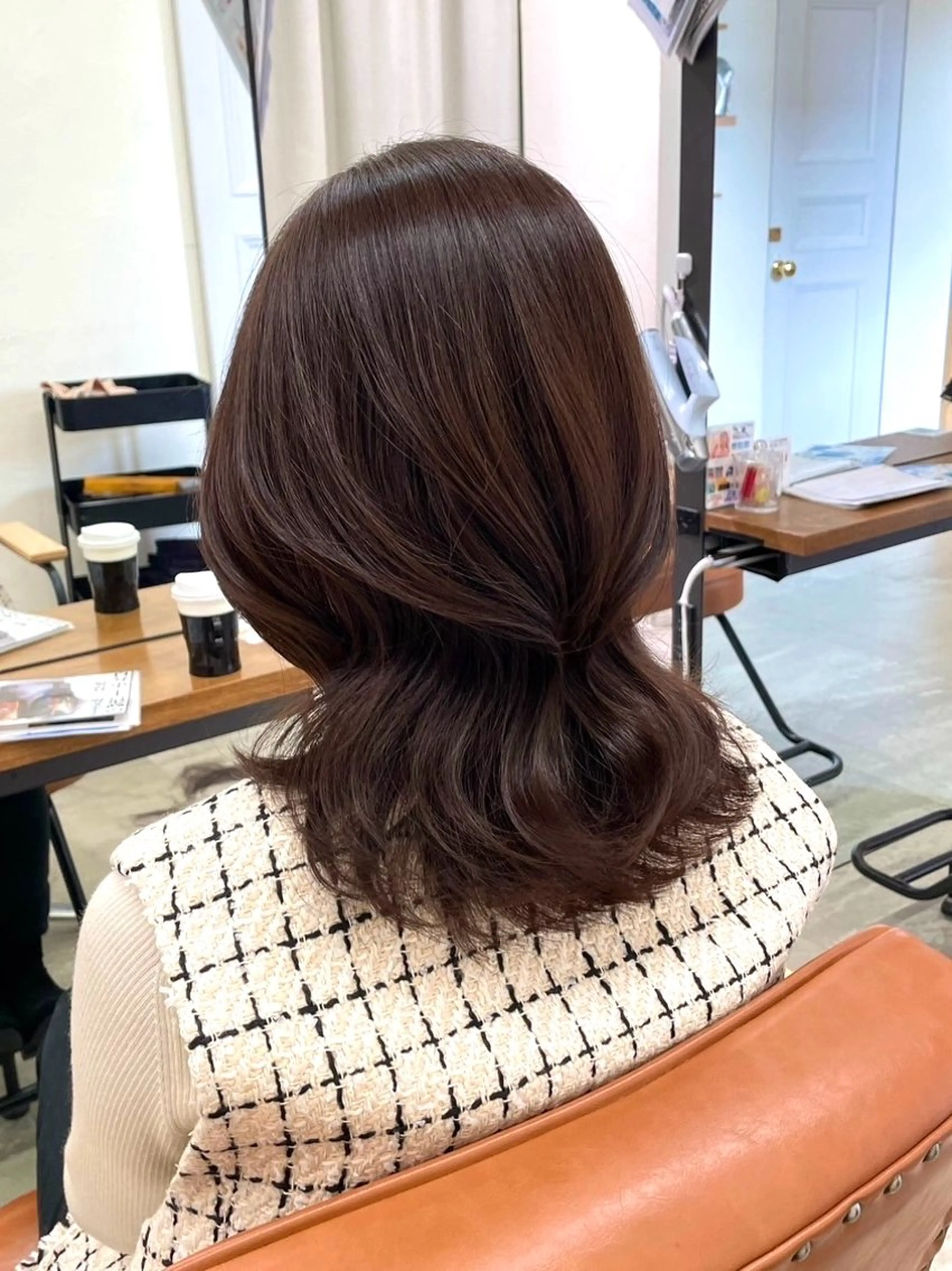 ミディアム カラー 髪質改善🤍艶カラー ゆいのヘアスタイル
