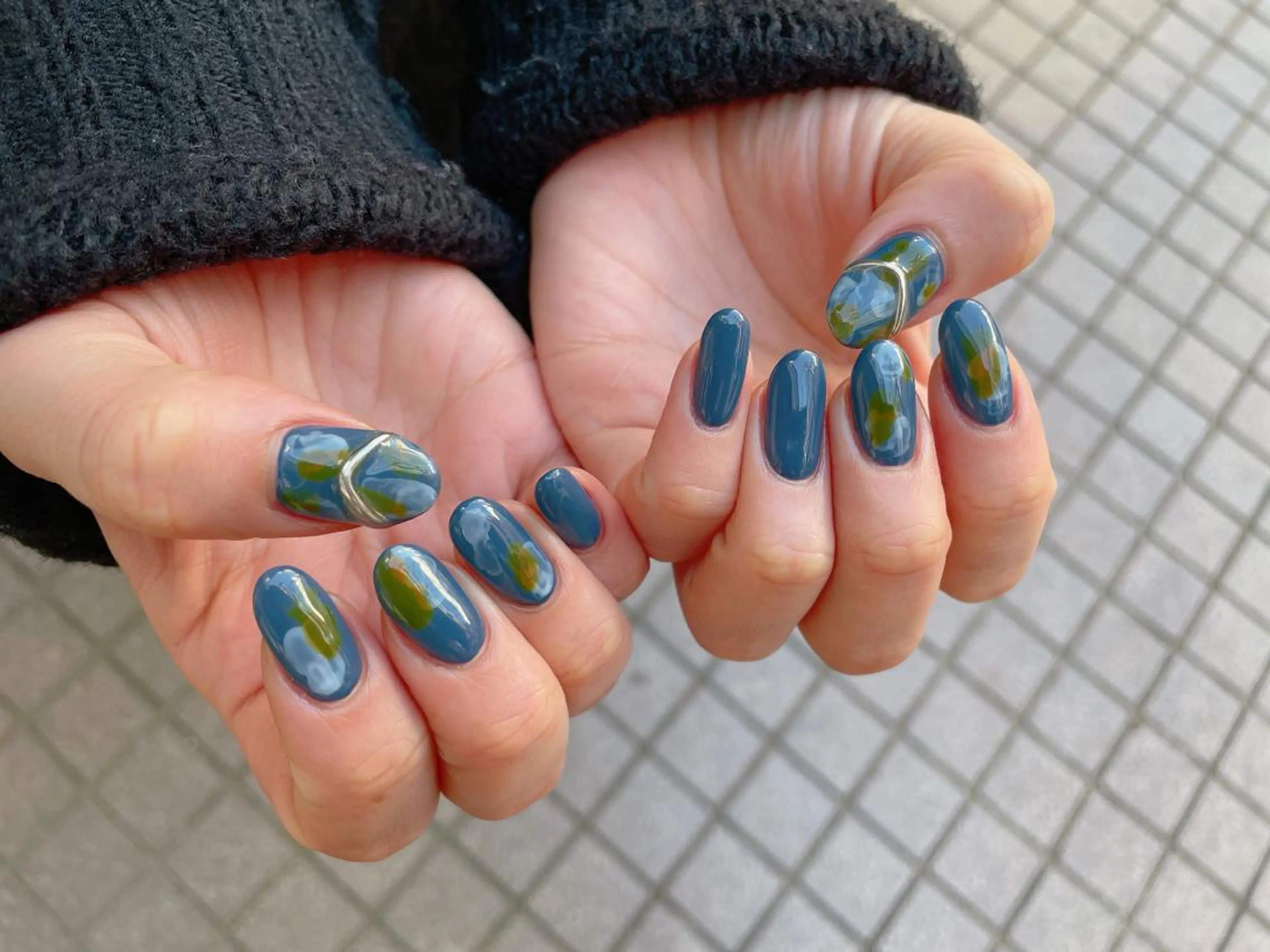ネイル オーロラネイル 桜ネイル フラワーネイル フットネイル マグネットネイル nailroom  OHANA所属・nailroom OHANA🌴のネイルデザイン